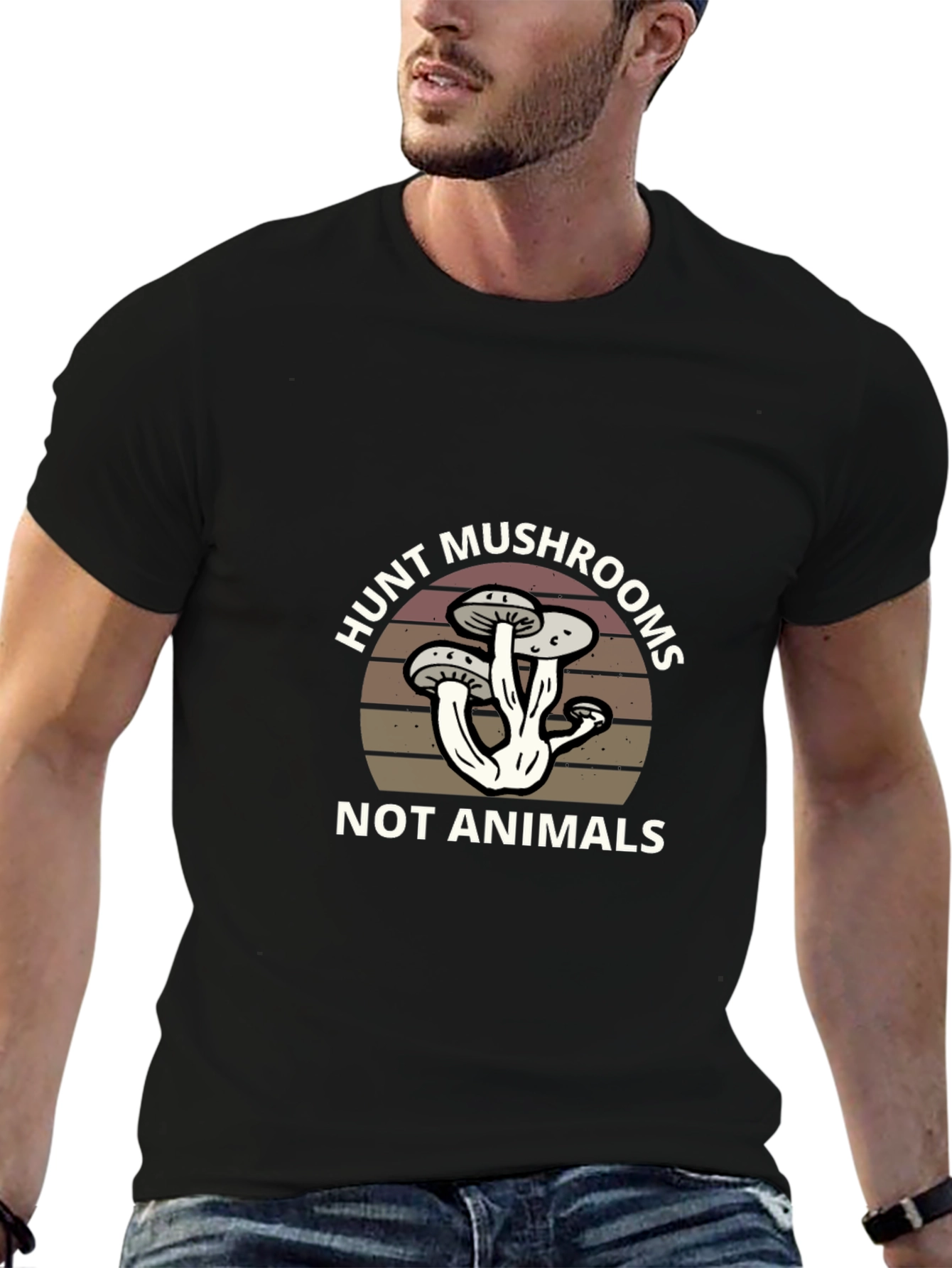 Hunt Mushrooms T-Shirt - Vegan Foraging Apparel