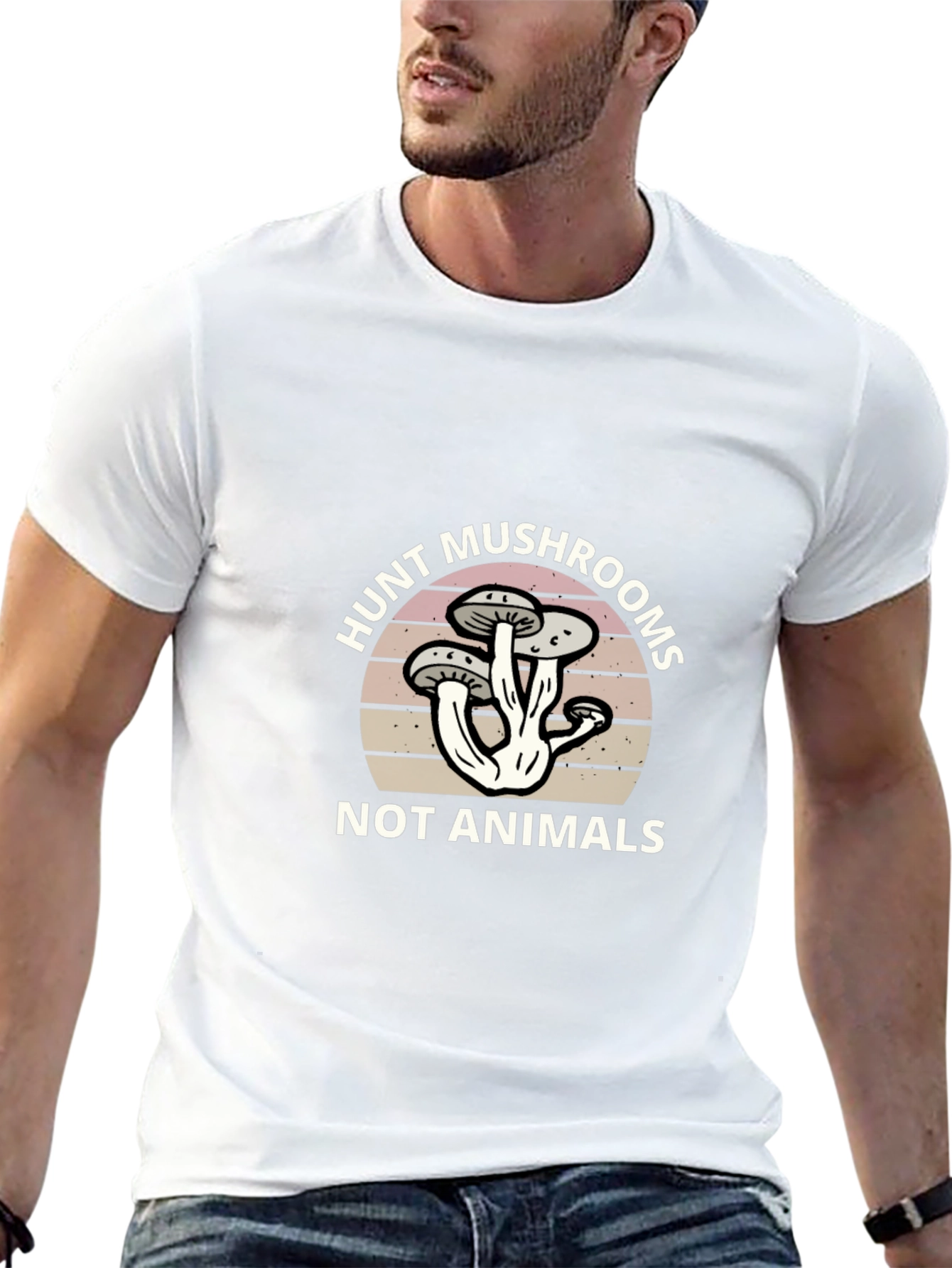 Hunt Mushrooms T-Shirt - Vegan Foraging Apparel