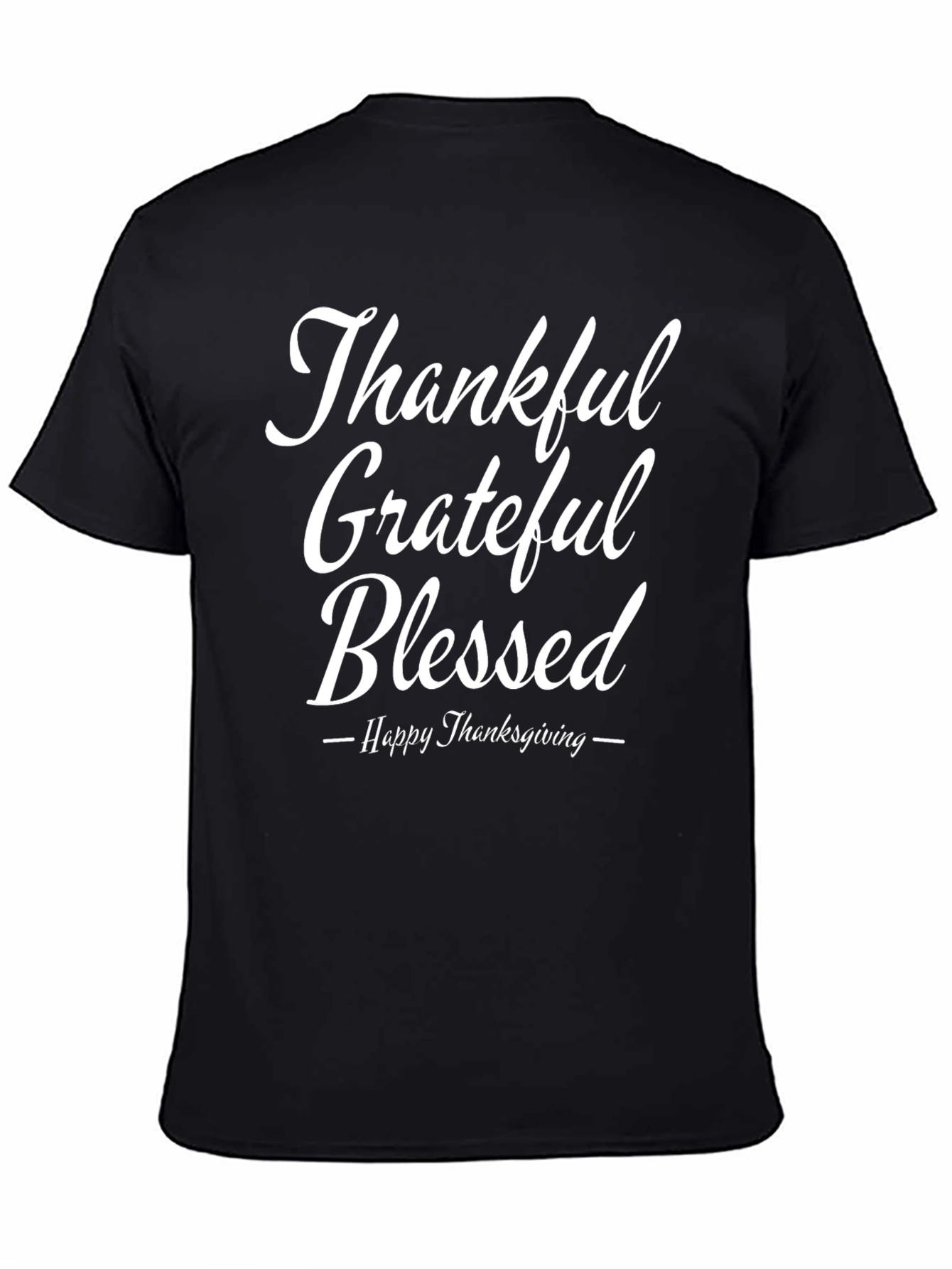 Thankful Grateful Blessed Thanksgiving T-Shirt