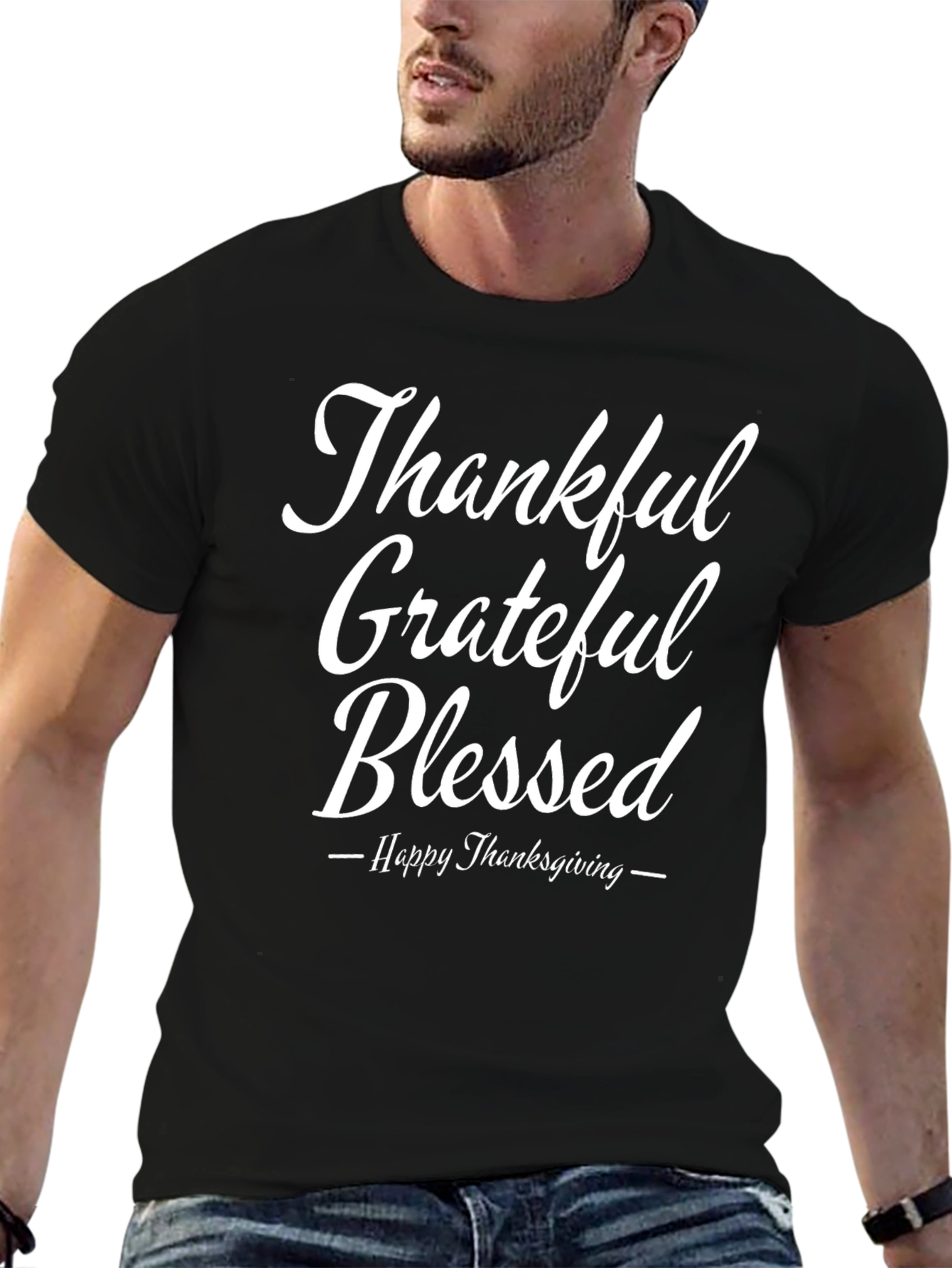 Thankful Grateful Blessed Thanksgiving T-Shirt