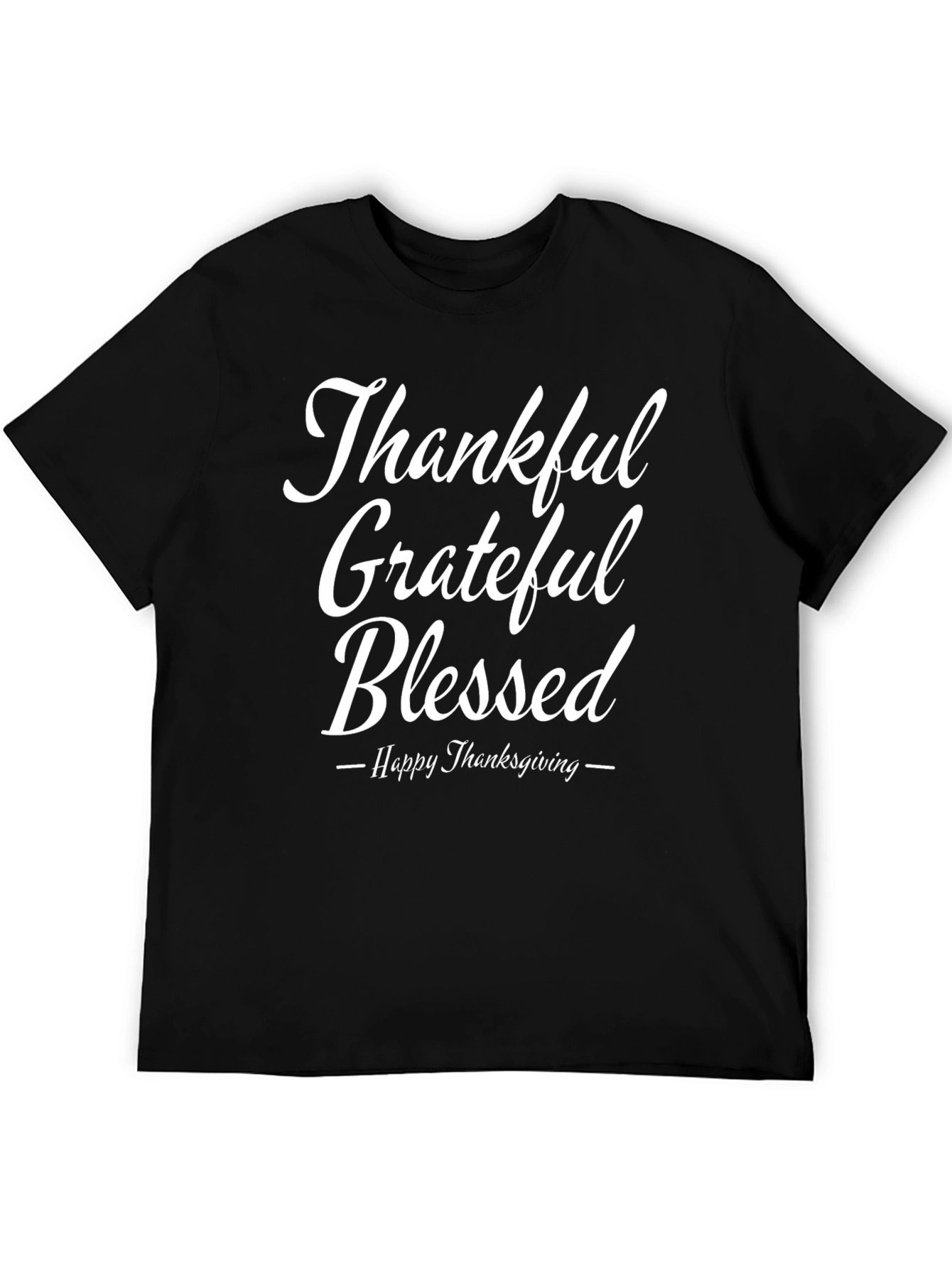 Thankful Grateful Blessed Thanksgiving T-Shirt
