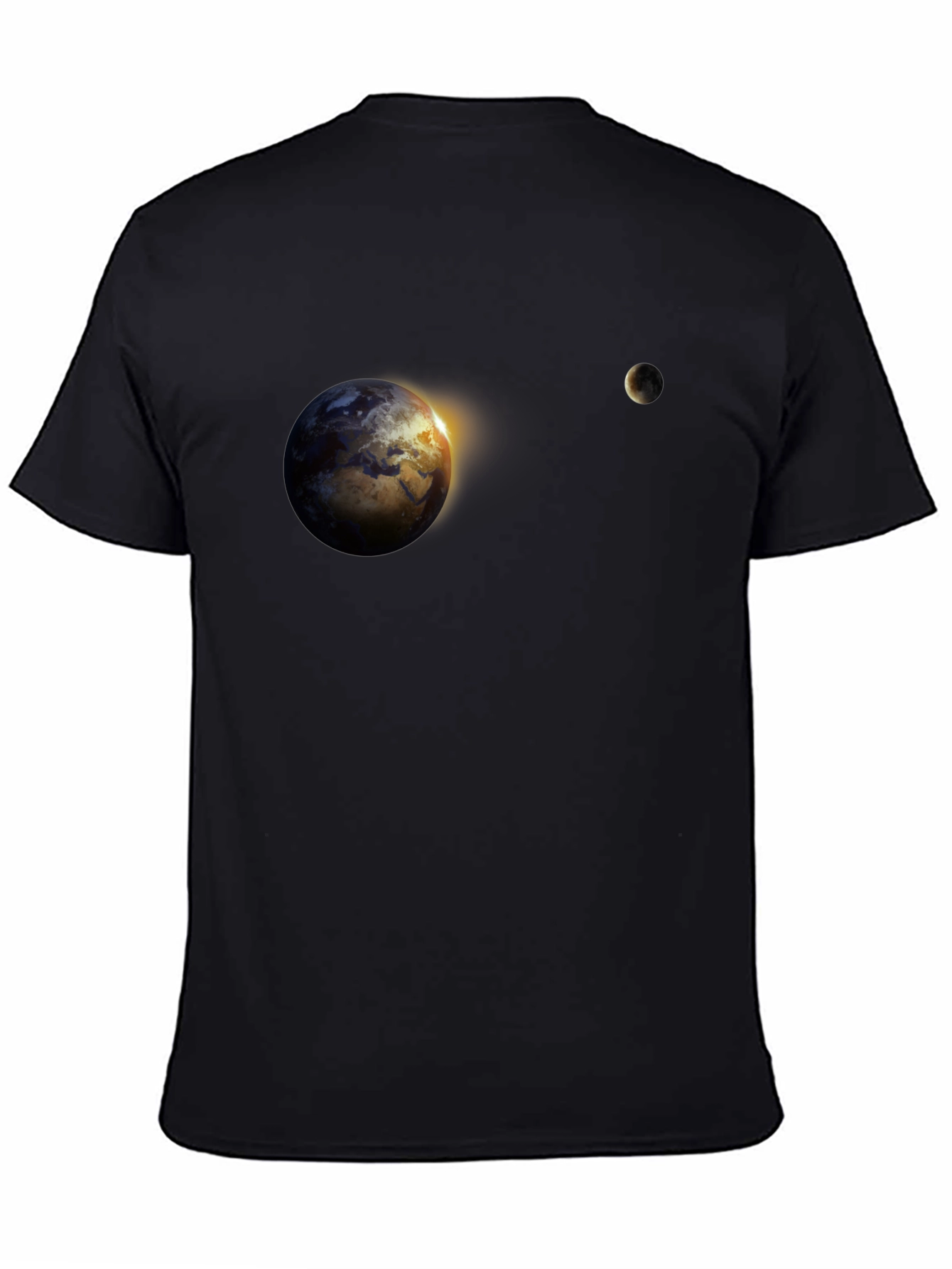 Earth & Moon Graphic Tee - Black