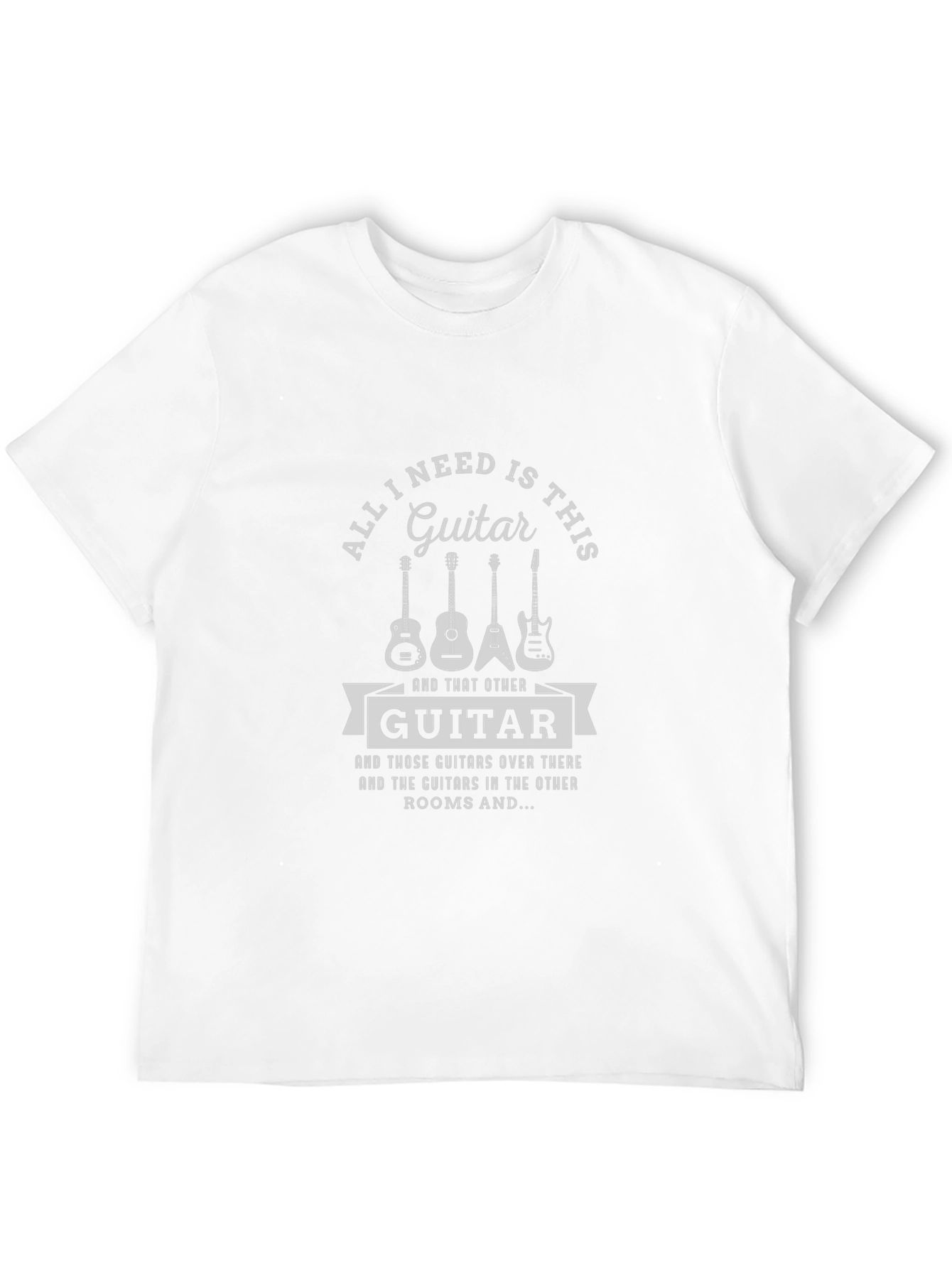 All I Need is This Guitar Black Graphic T-Shirt