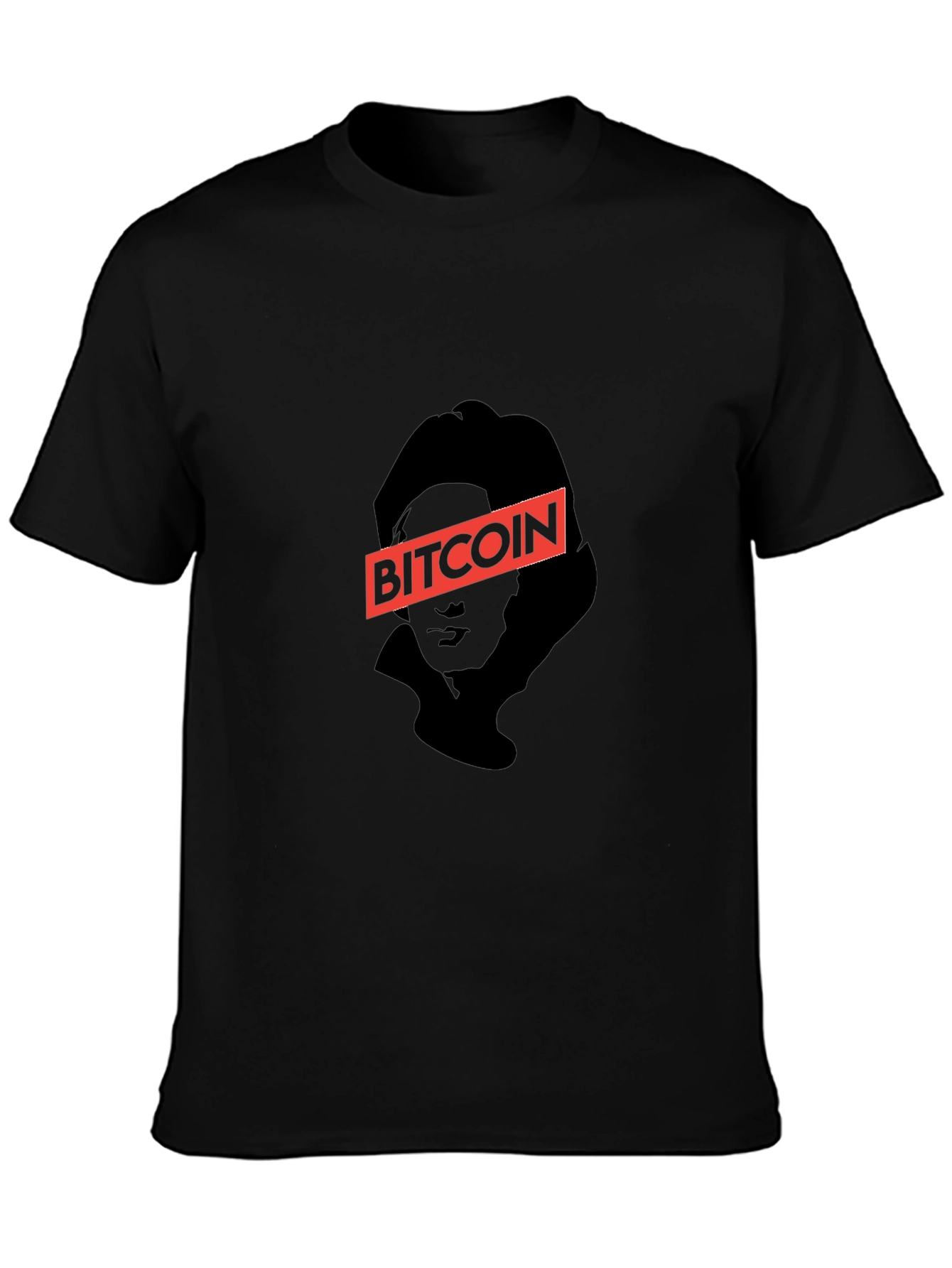 Bitcoin Graphic Print Black T-Shirt