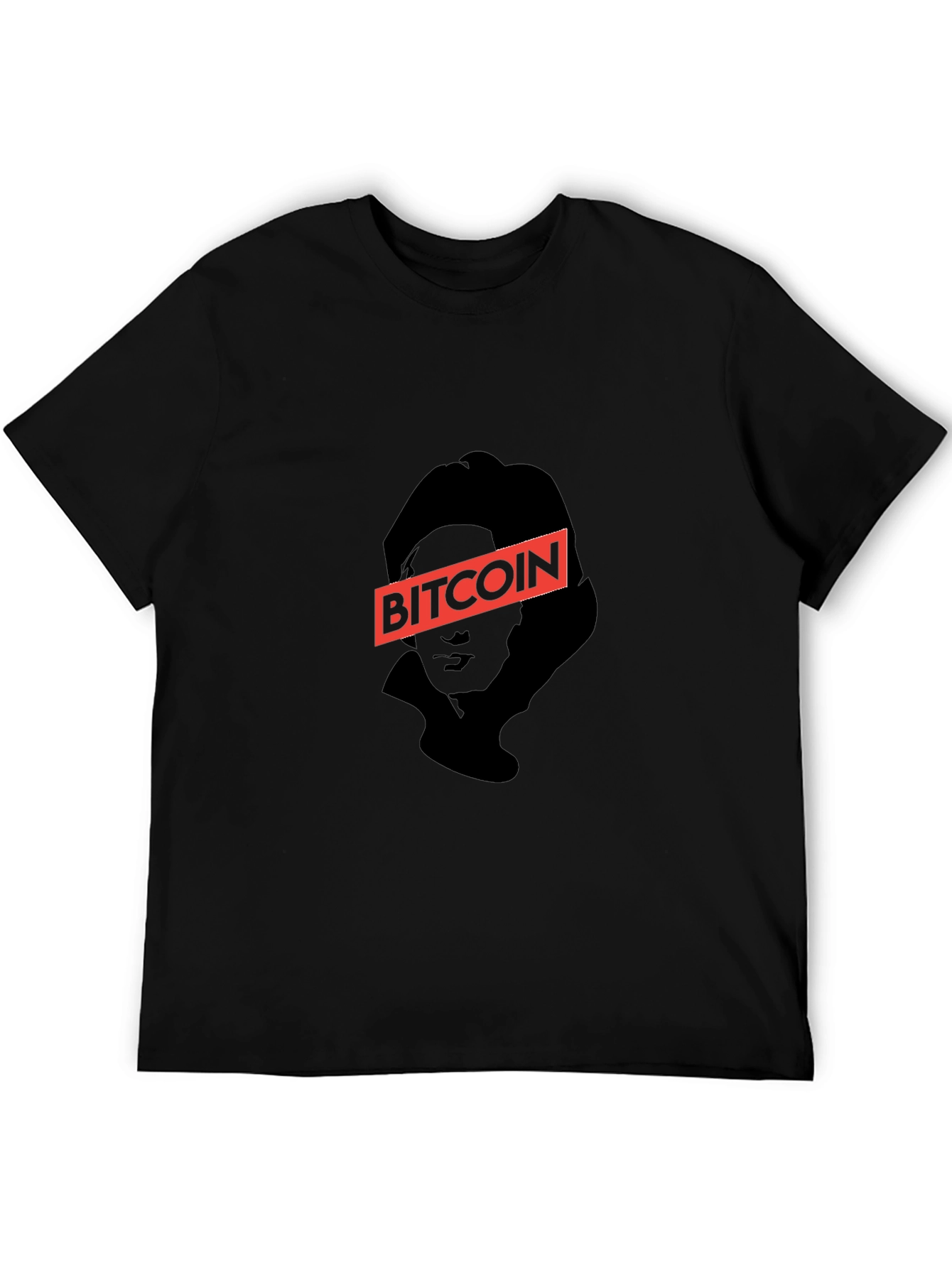 Bitcoin Graphic Print Black T-Shirt
