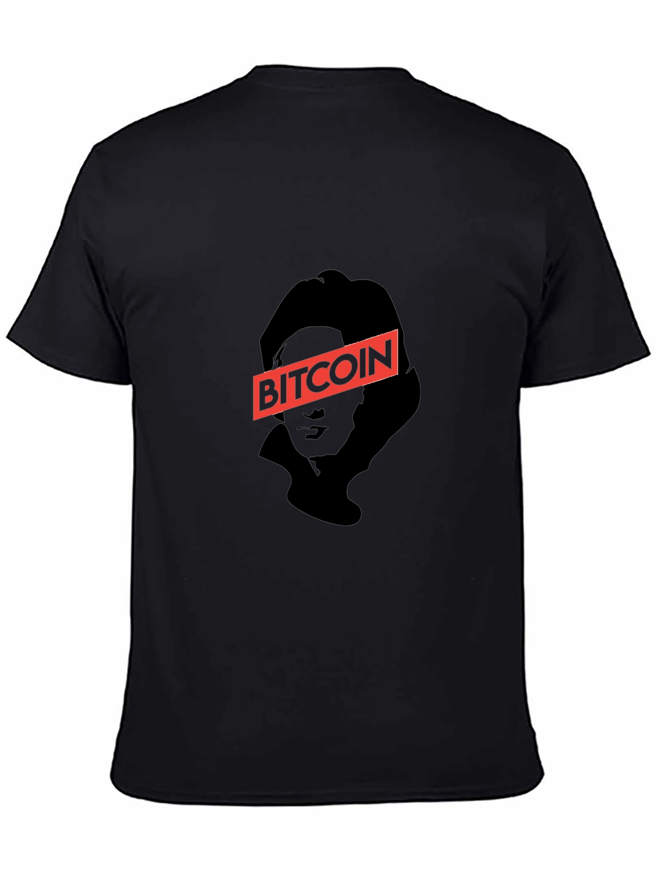 Bitcoin Graphic Print Black T-Shirt