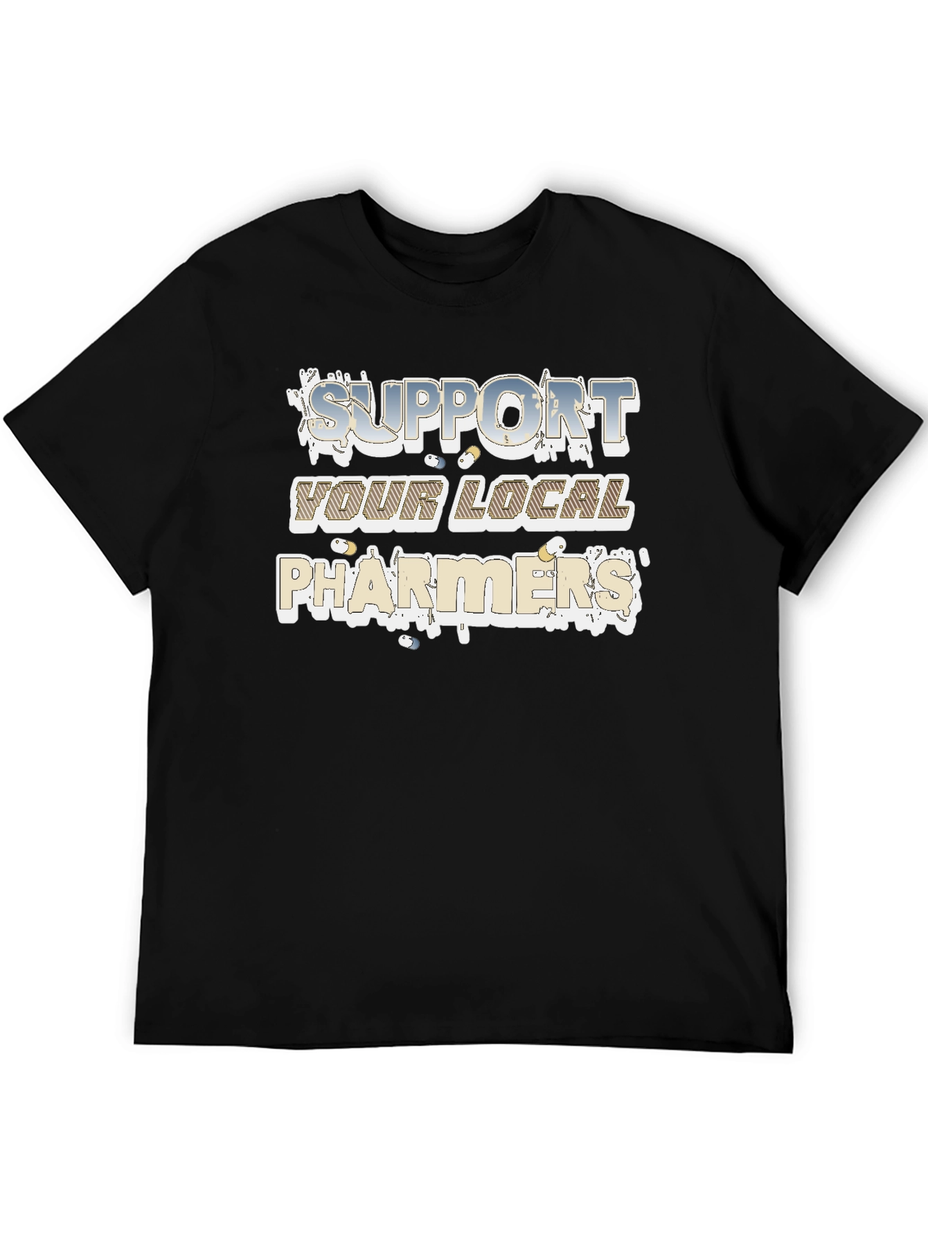 Support Your Local Pharmers Black T-Shirt