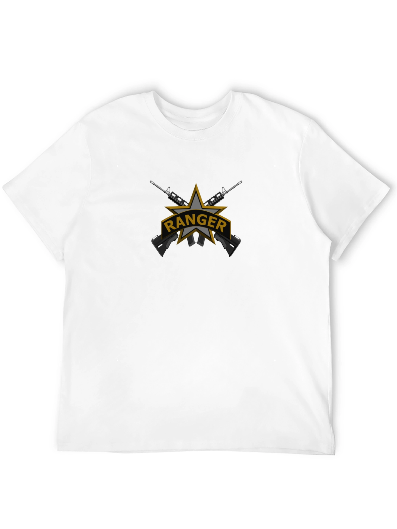 Ranger Star Black T-Shirt - Military Inspired Design