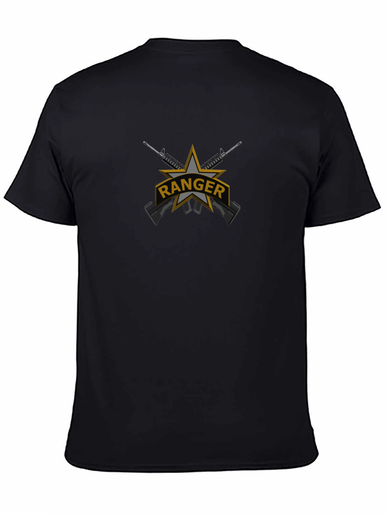 Ranger Star Black T-Shirt - Military Inspired Design