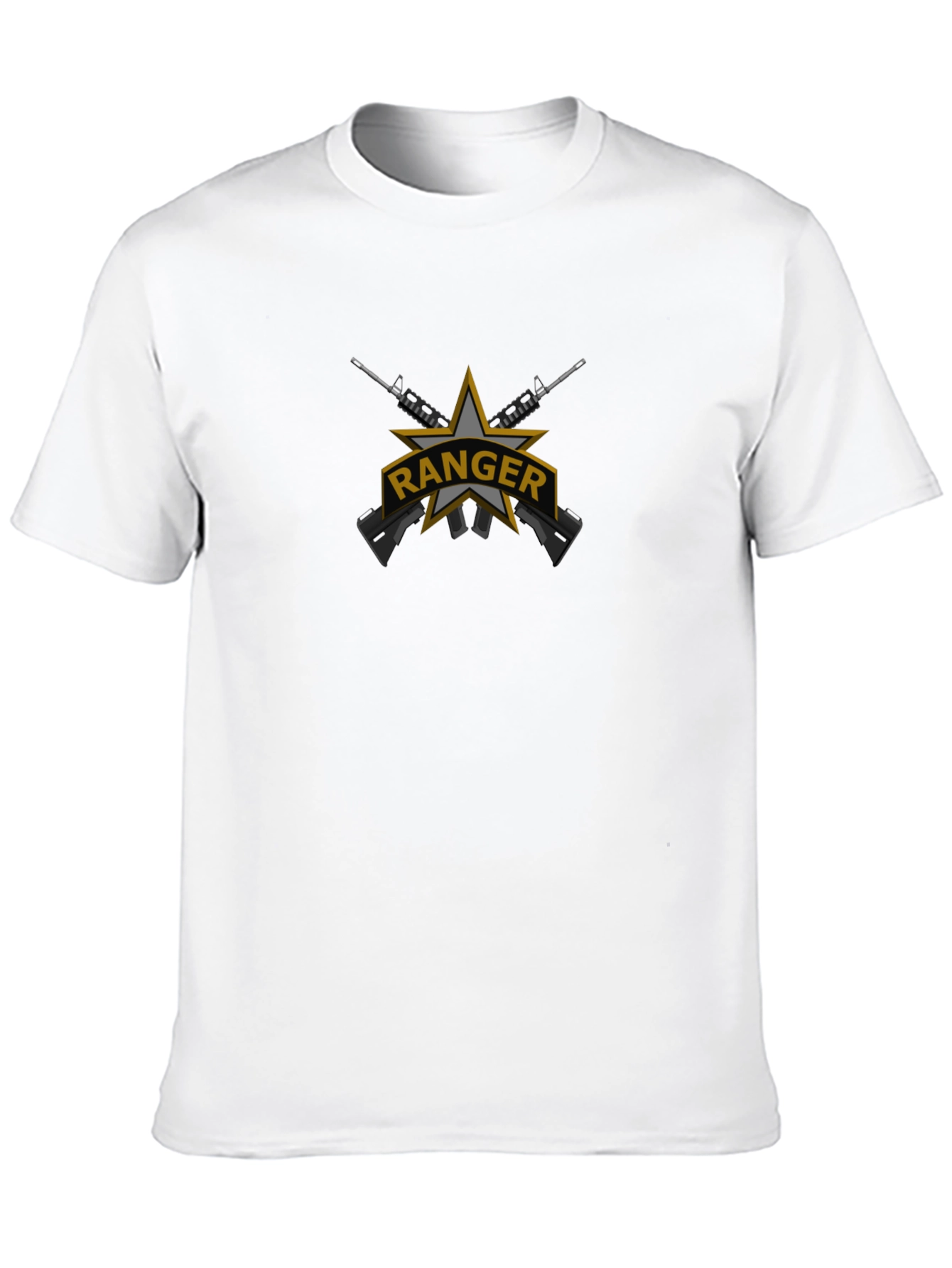 Ranger Star Black T-Shirt - Military Inspired Design