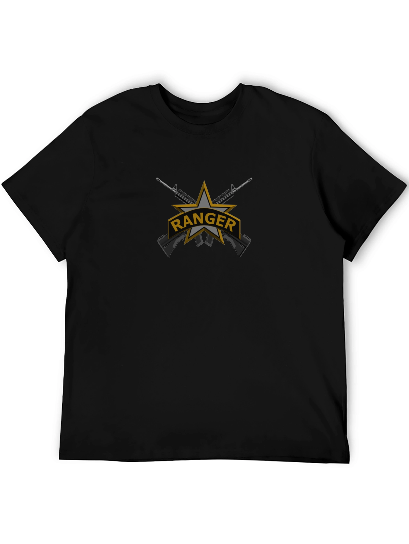 Ranger Star Black T-Shirt - Military Inspired Design