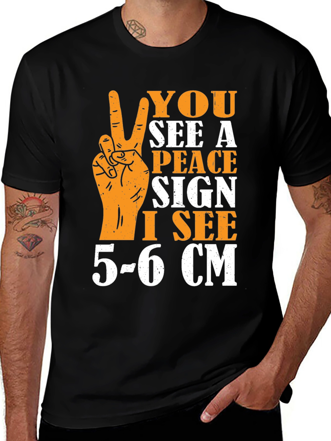 Peace Sign Humor Graphic T-Shirt