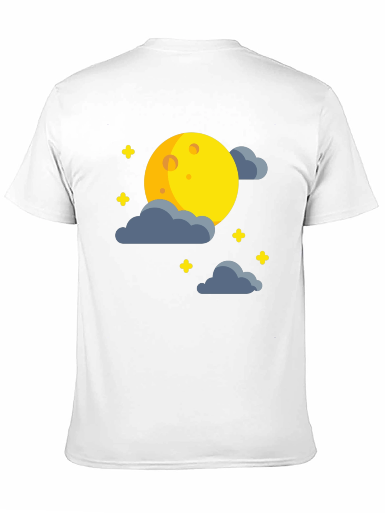 Moon and Stars Graphic Black T-Shirt
