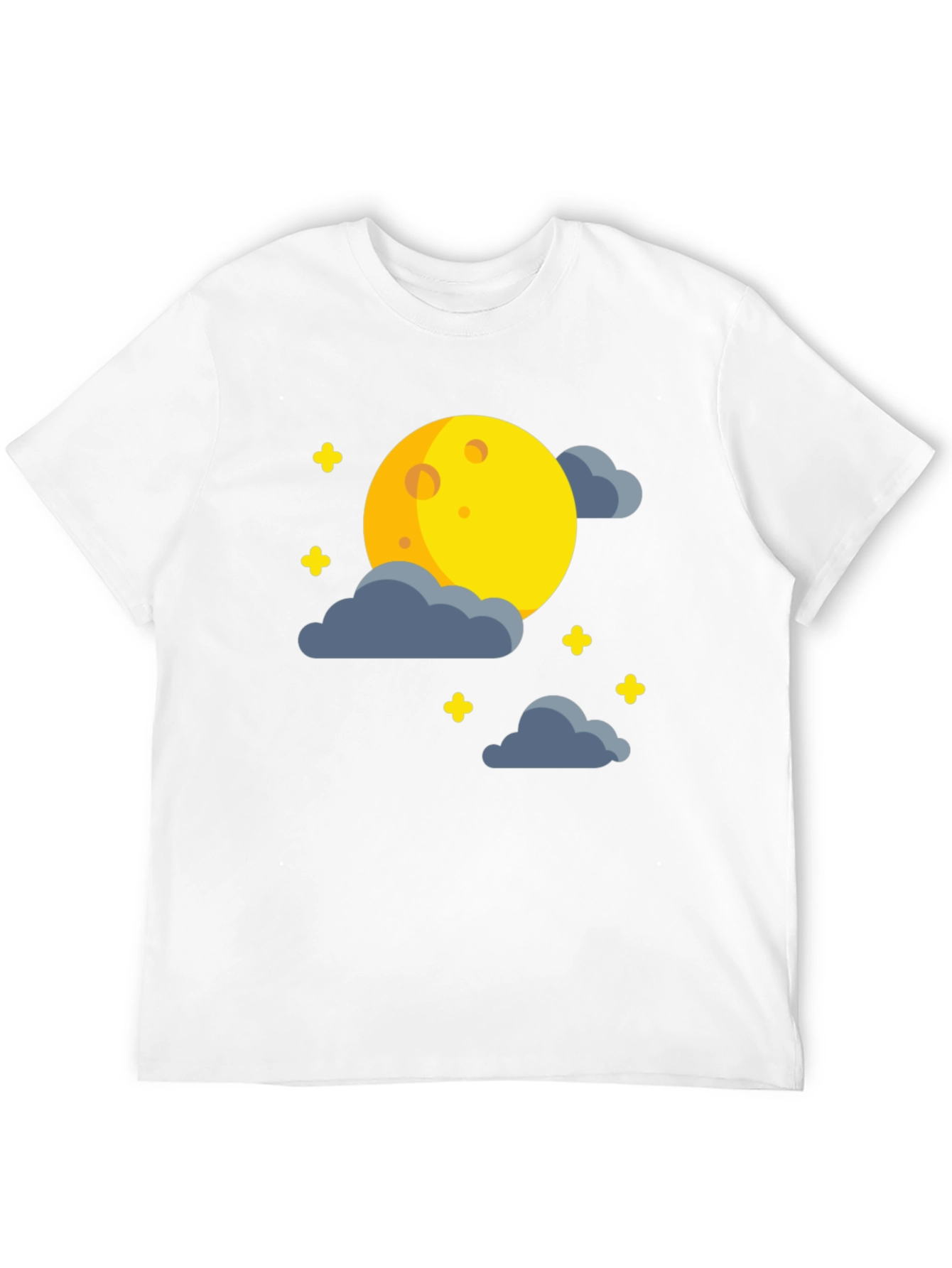 Moon and Stars Graphic Black T-Shirt
