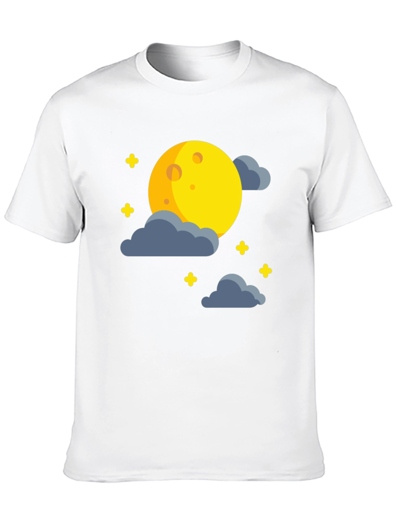 Moon and Stars Graphic Black T-Shirt