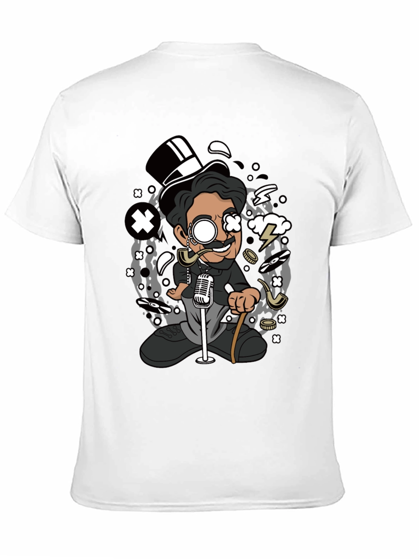Cartoon Character Graphic Black T-Shirt
