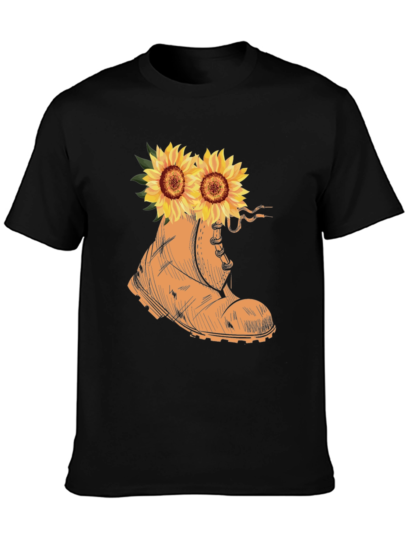 Sunflower Boot Graphic Tee - Stylish Unisex T-Shirt