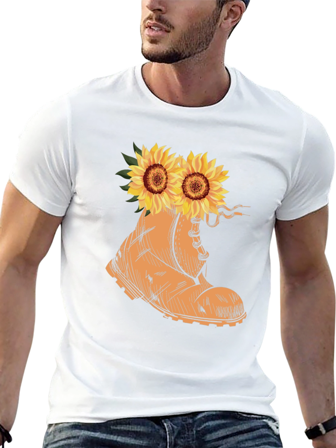 Sunflower Boot Graphic Tee - Stylish Unisex T-Shirt