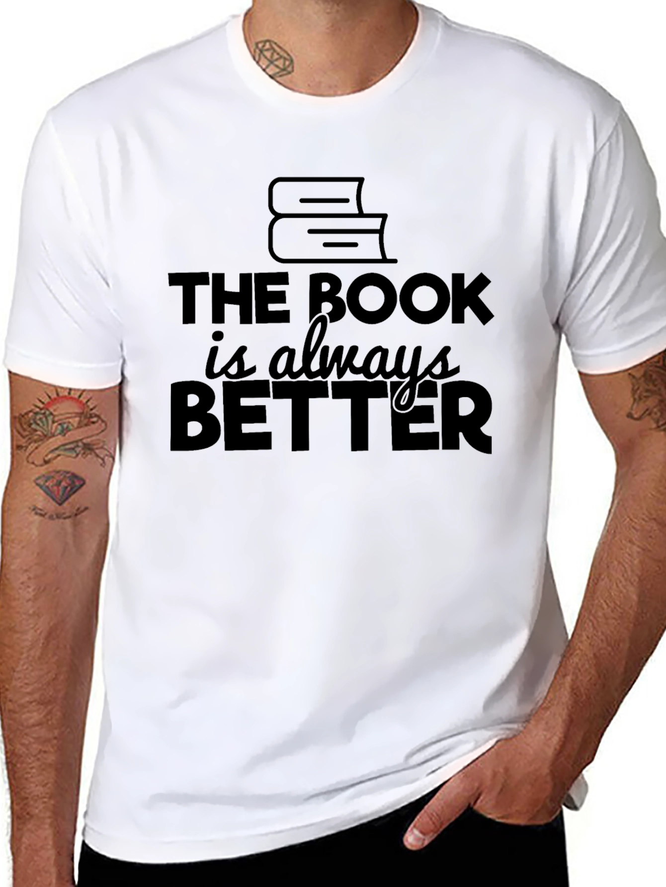 The Book is Always Better Black T-Shirt