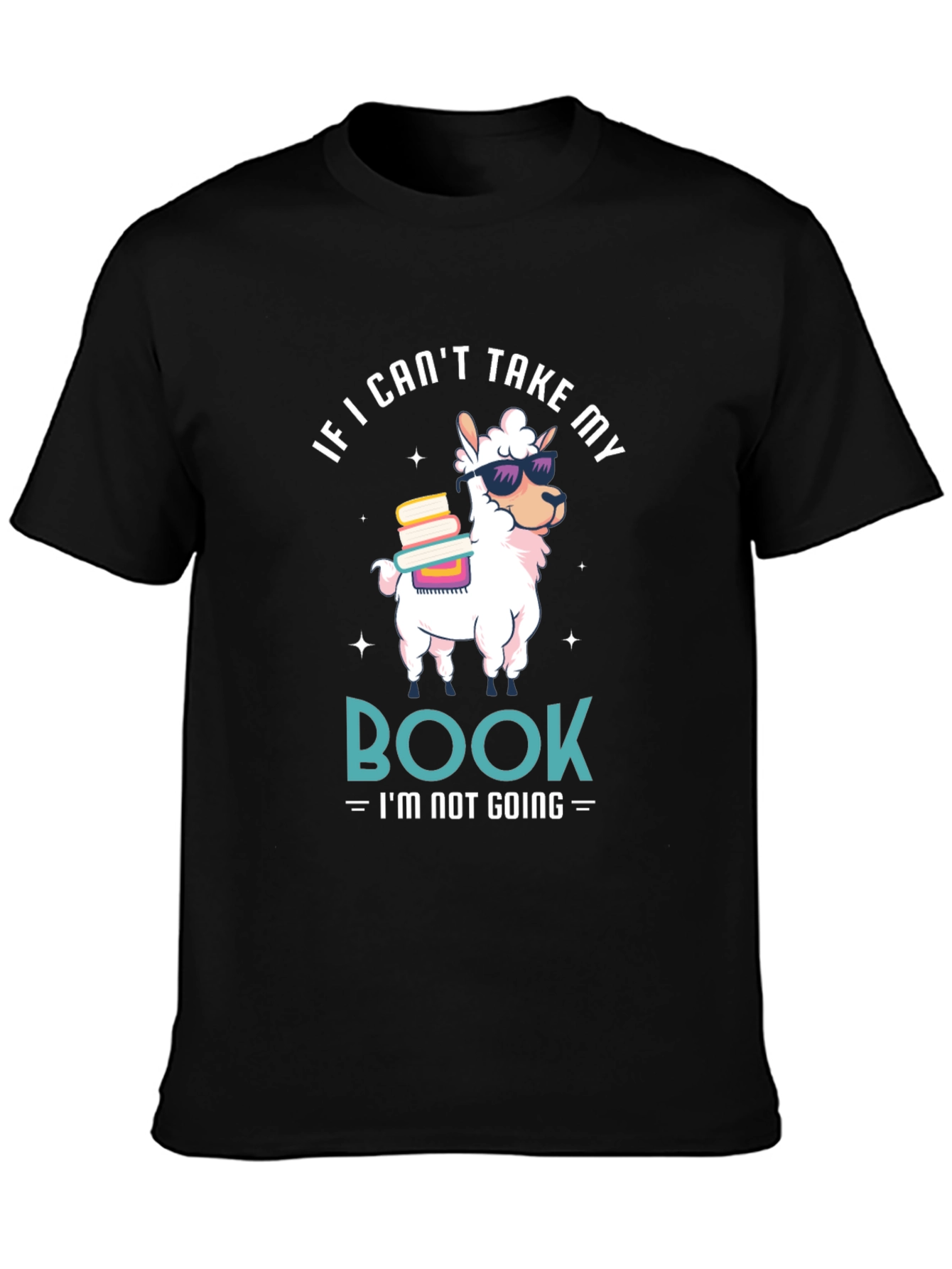 Llama Book Lover Graphic T-Shirt
