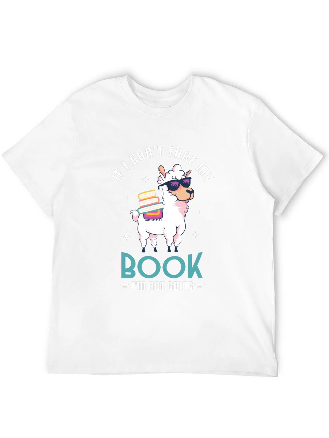 Llama Book Lover Graphic T-Shirt