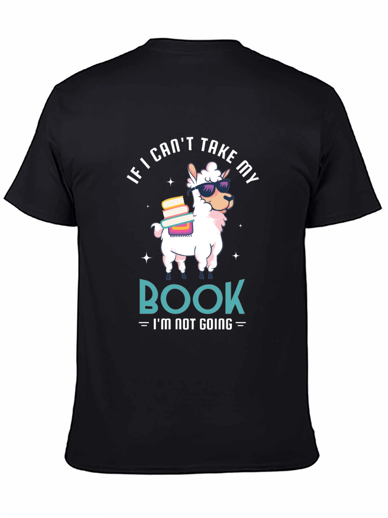 Llama Book Lover Graphic T-Shirt