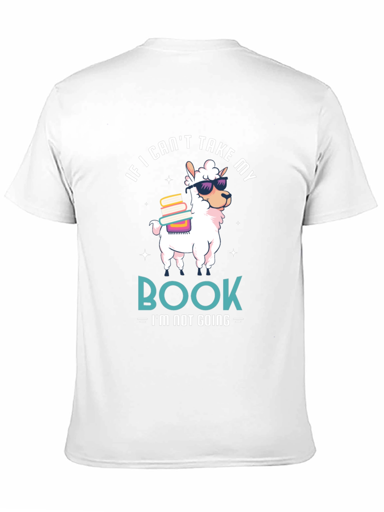 Llama Book Lover Graphic T-Shirt