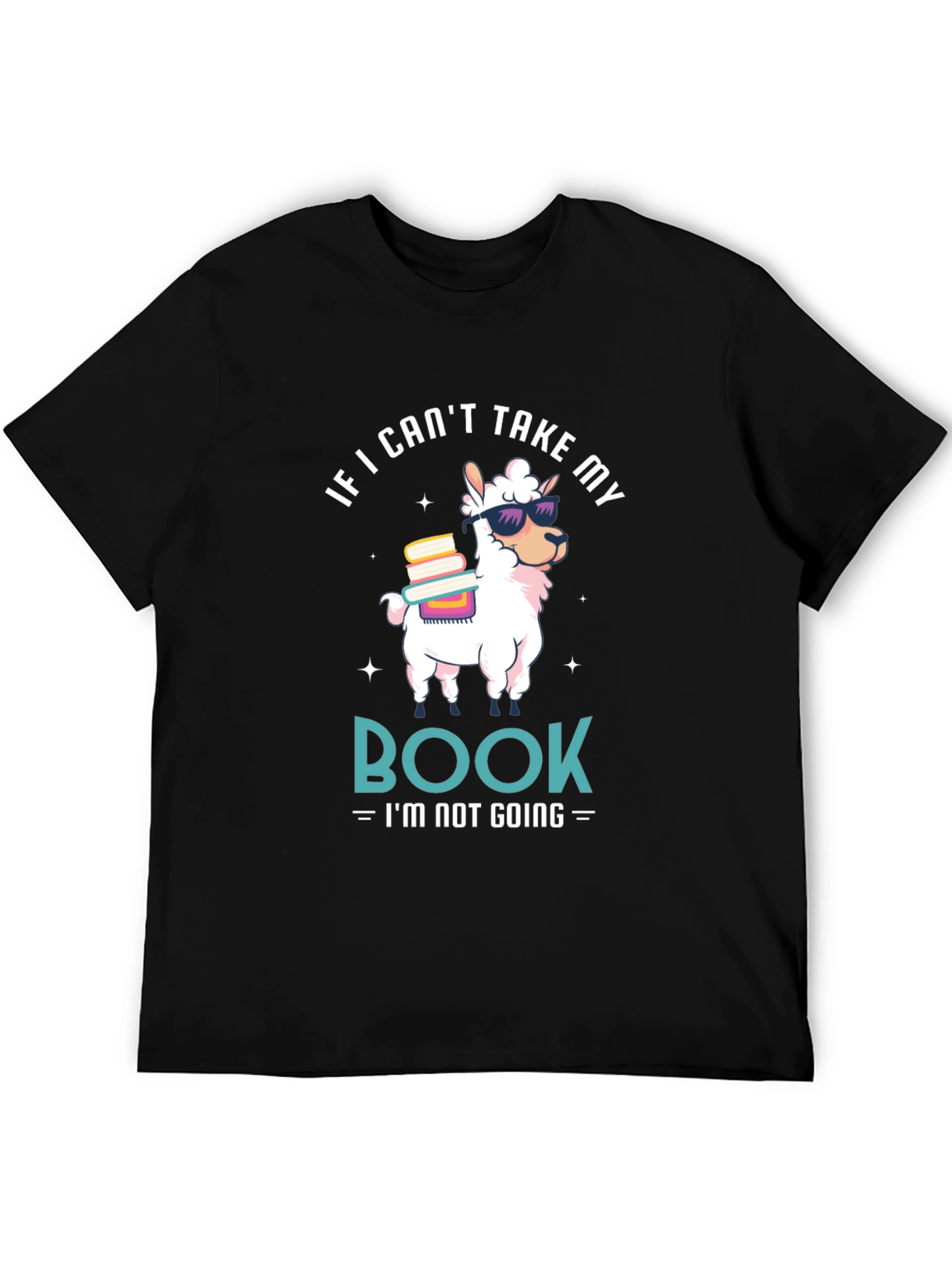 Llama Book Lover Graphic T-Shirt