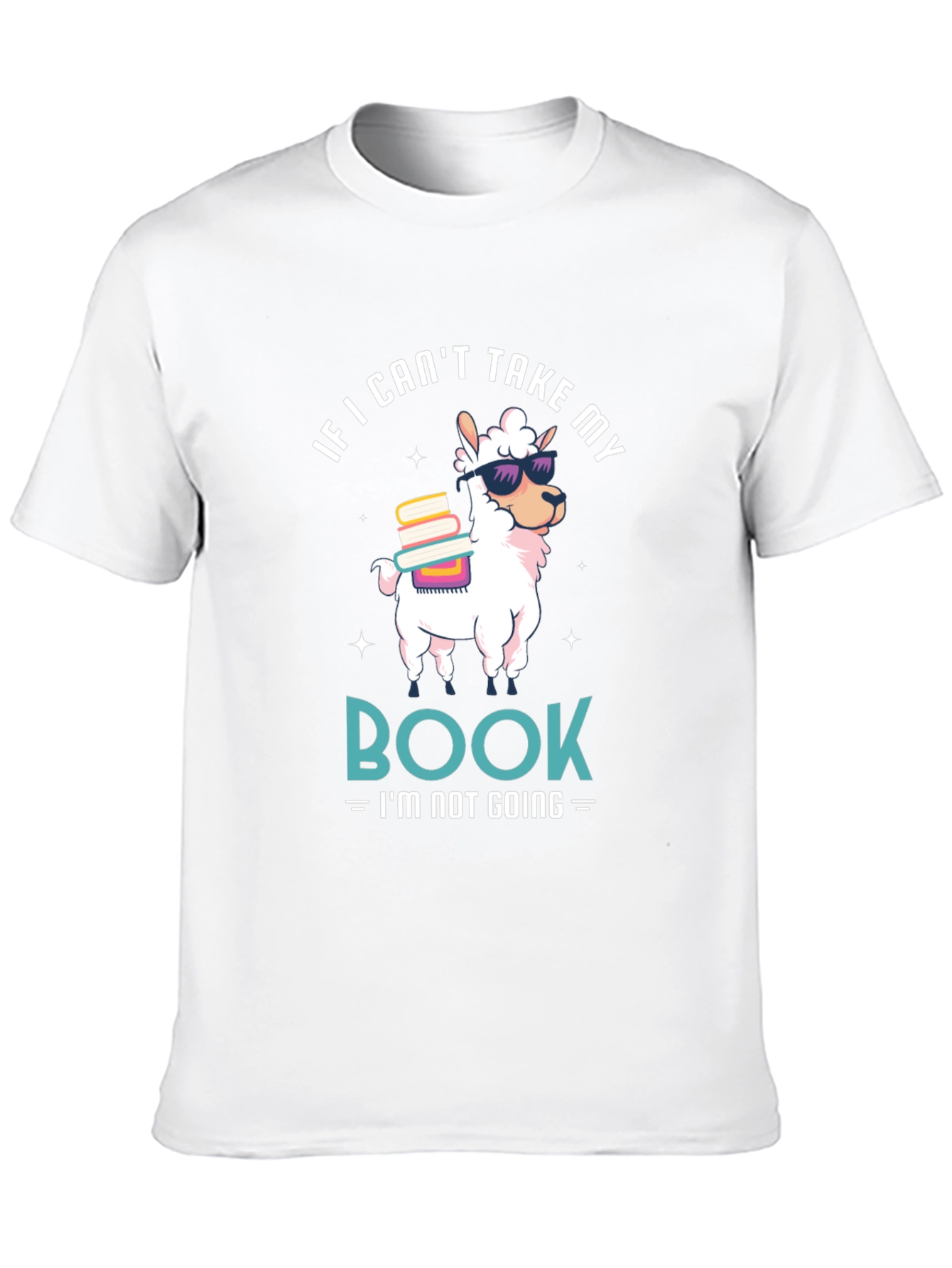 Llama Book Lover Graphic T-Shirt