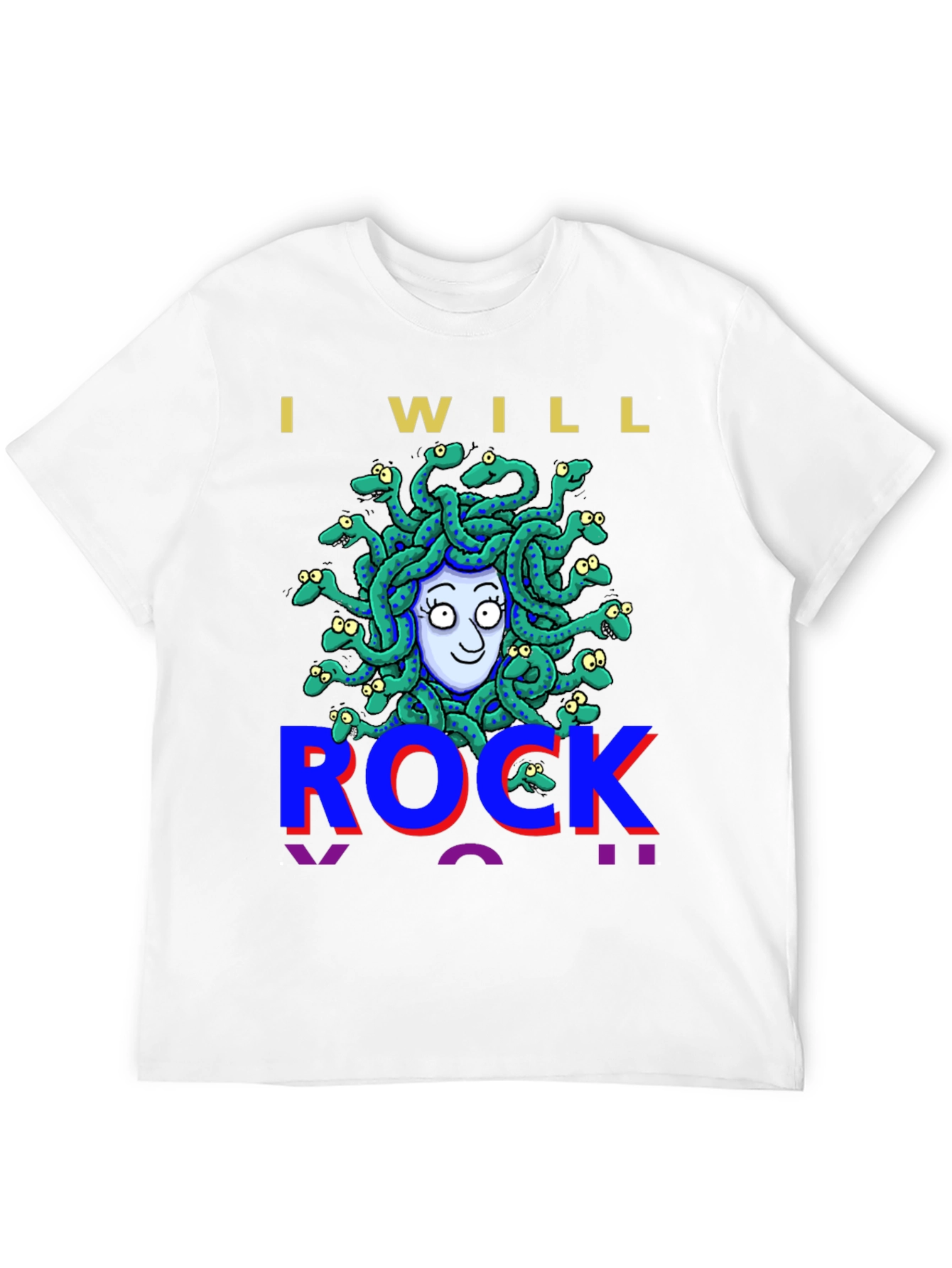 I Will Rock Medusa Graphic Tee - Black