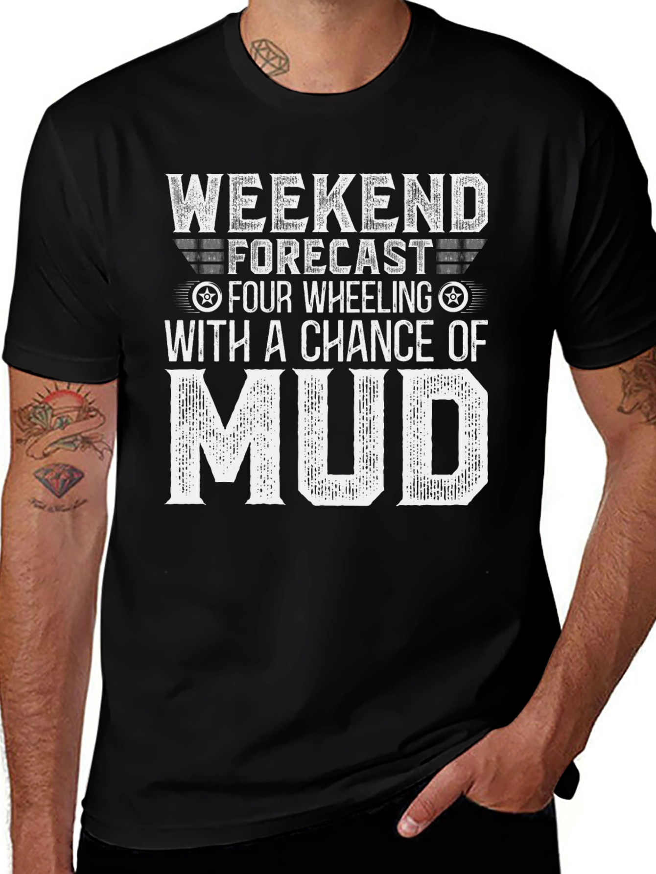 Weekend Four Wheeling & Mudding Black T-Shirt