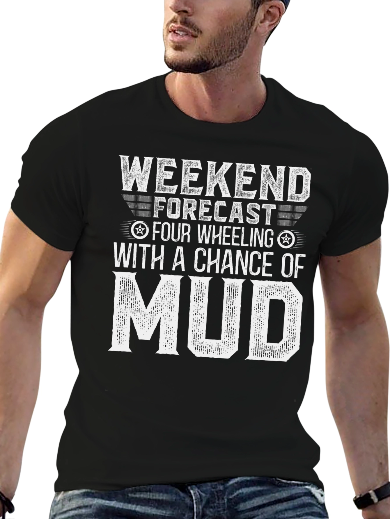 Weekend Four Wheeling & Mudding Black T-Shirt