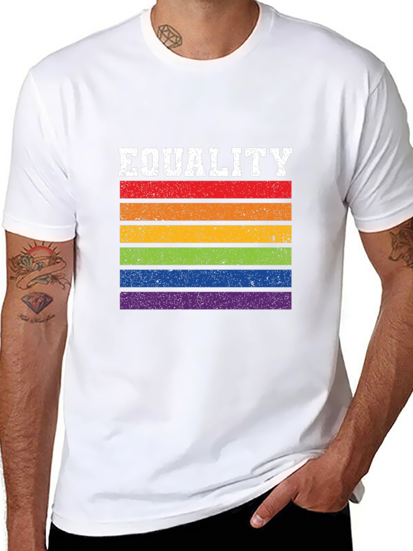 Equality Pride T-Shirt - Rainbow LGBT Rights Tee