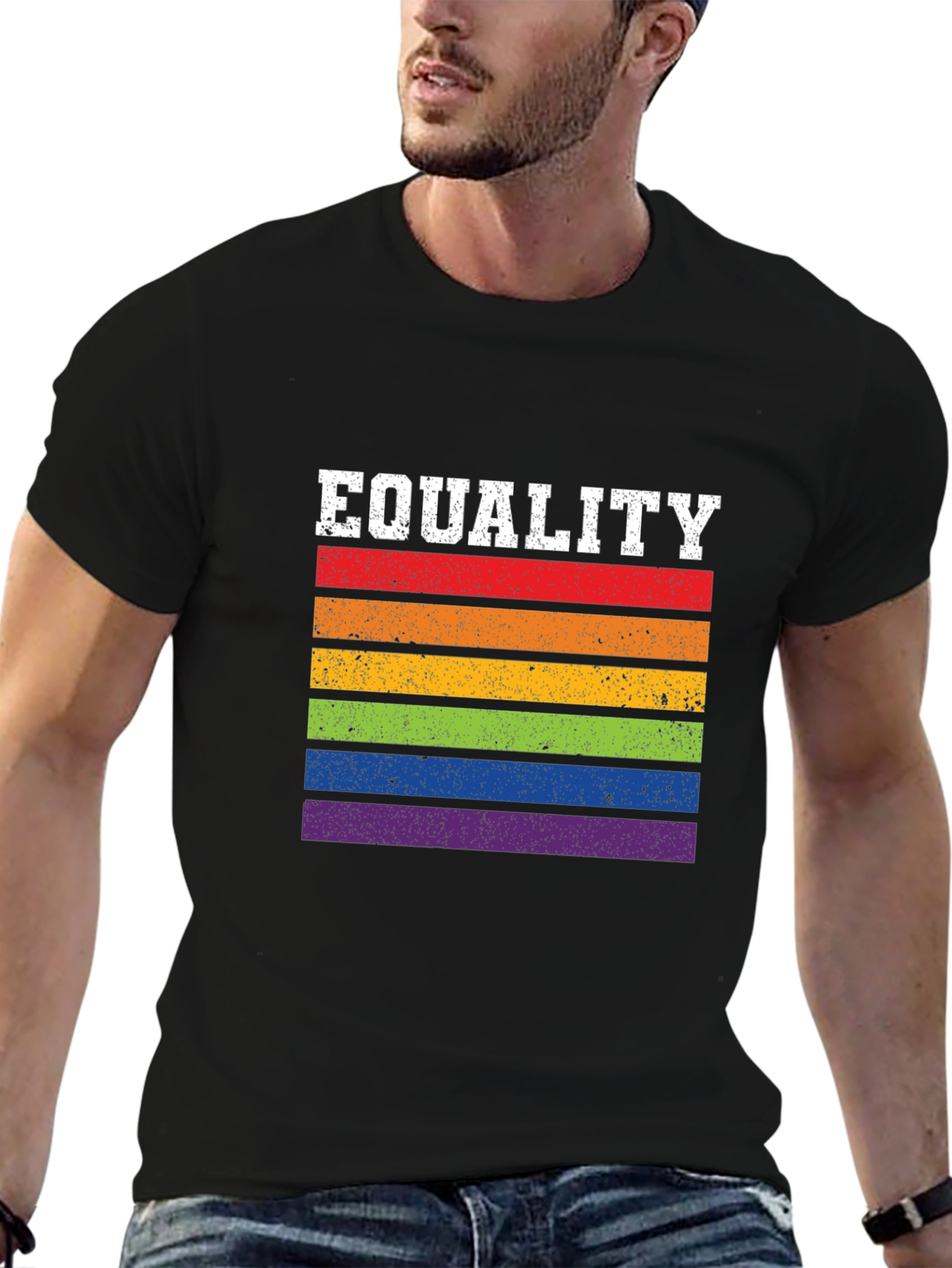 Equality Pride T-Shirt - Rainbow LGBT Rights Tee