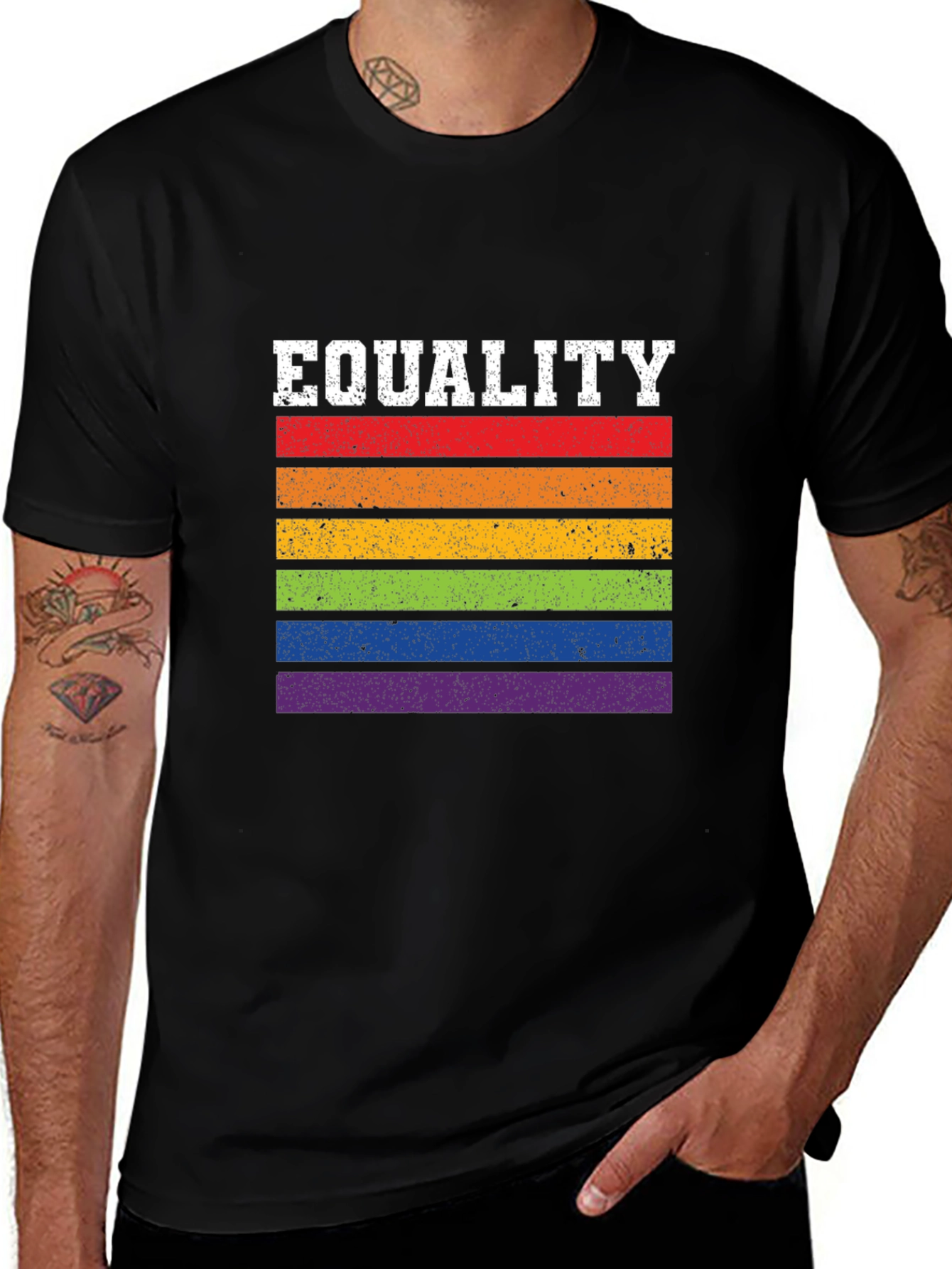 Equality Pride T-Shirt - Rainbow LGBT Rights Tee