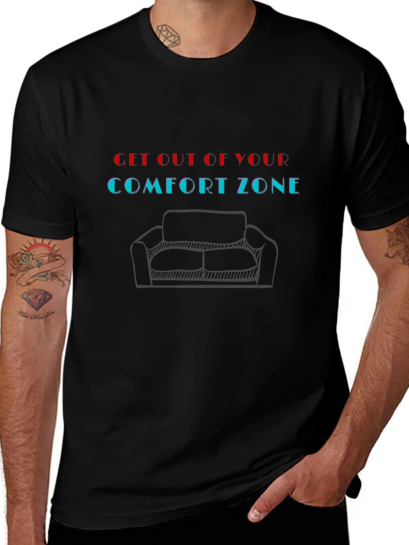 Comfort Zone Graphic Tee - Motivational Style