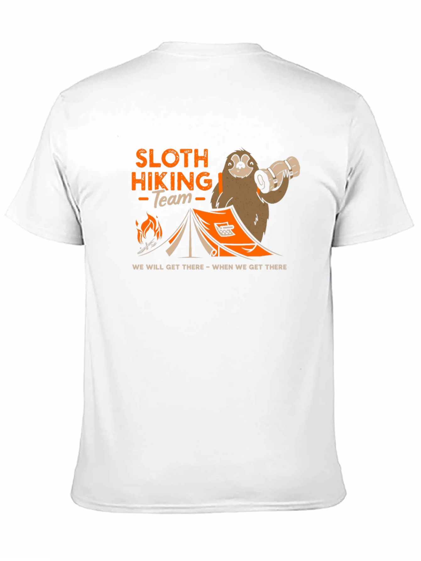 Sloth Hiking Team Black T-Shirt: We Will Get There!