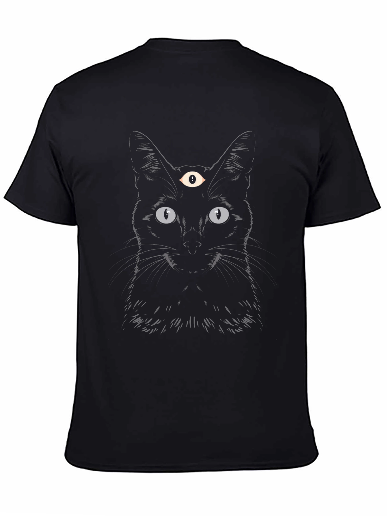 Third Eye Cat Graphic Tee - Black