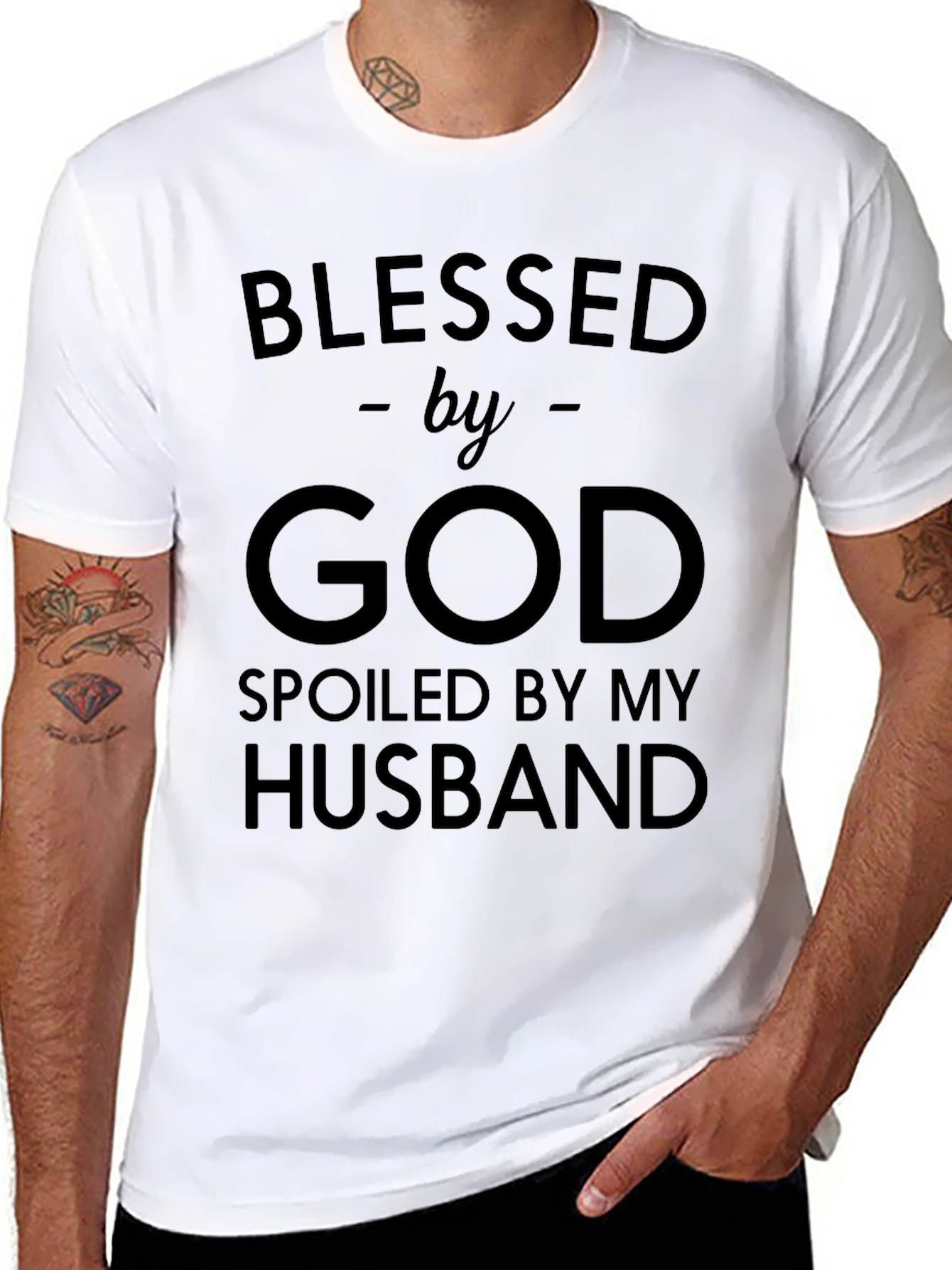 Blessed By God Spolied By Husband T-Shirt