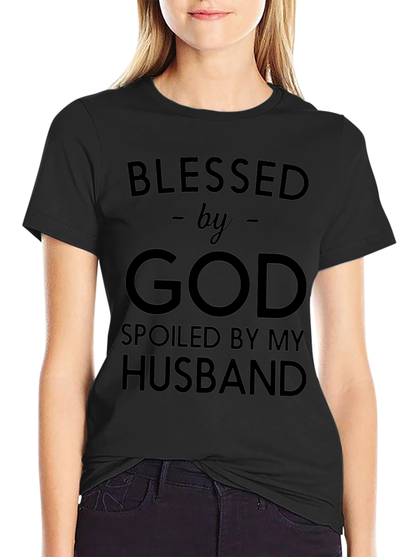 Blessed By God Spolied By Husband T-Shirt