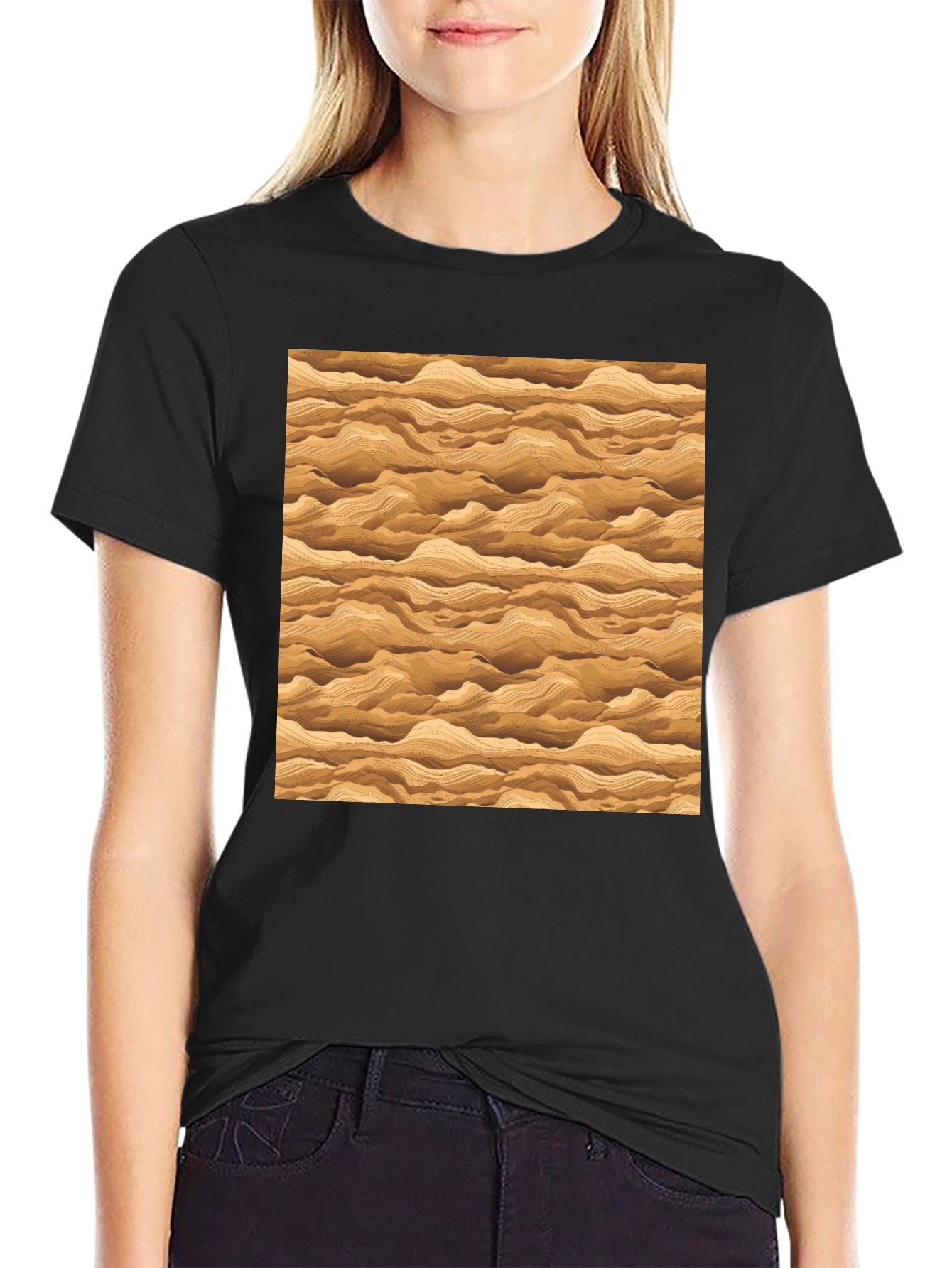 Wavy Sand Pattern T-Shirt