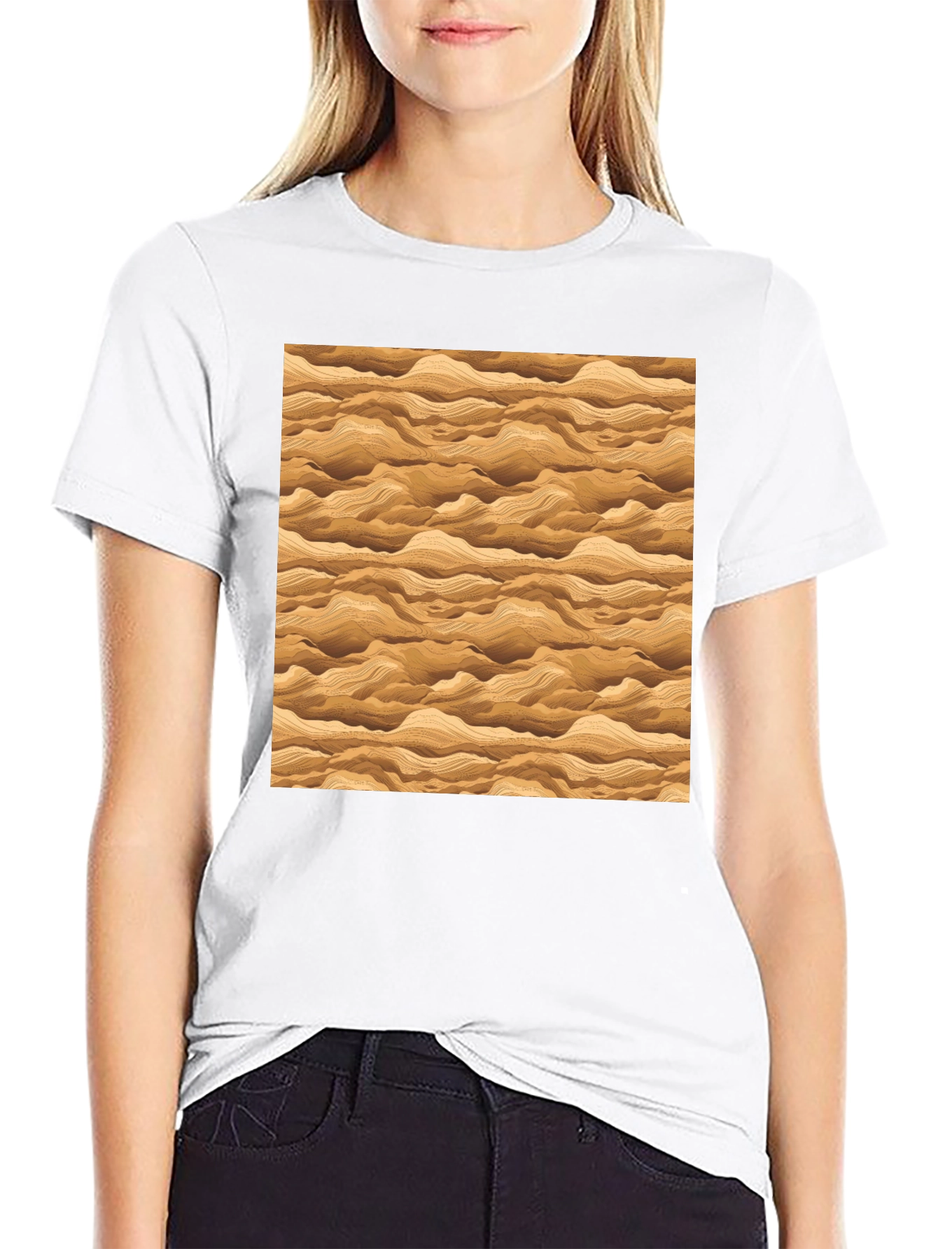 Wavy Sand Pattern T-Shirt