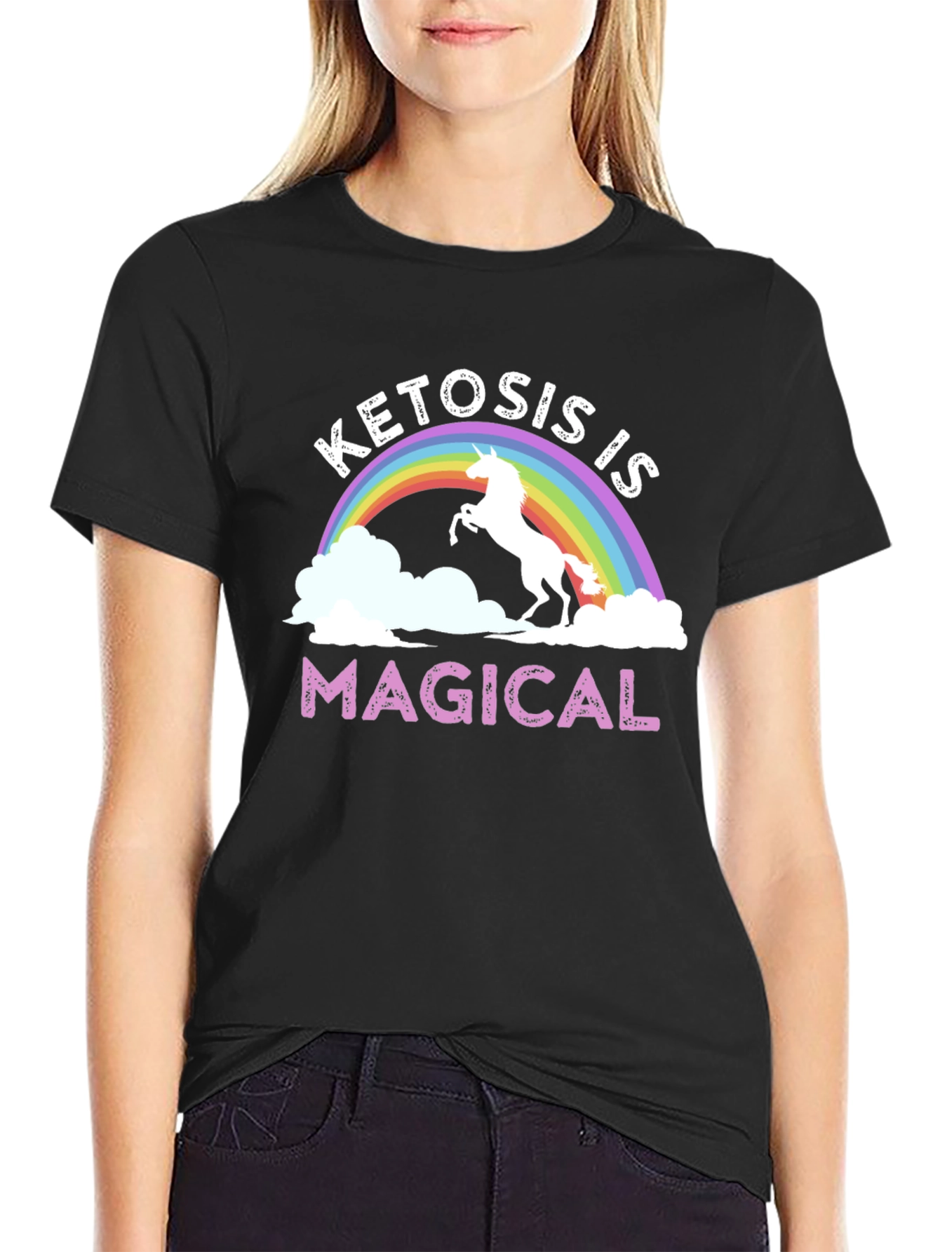 Ketosis is Magical T-Shirt Rainbow Unicorn