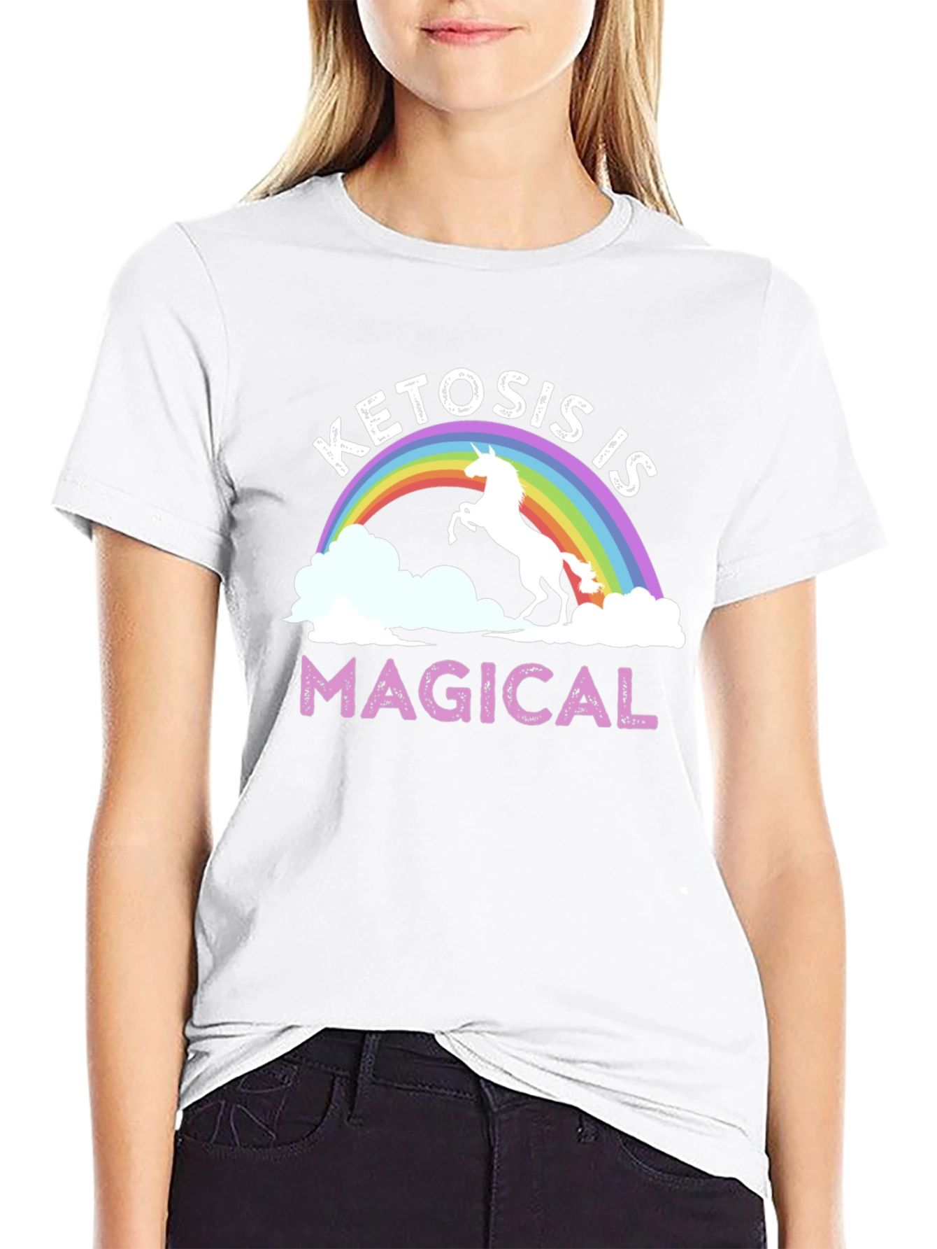 Ketosis is Magical T-Shirt Rainbow Unicorn