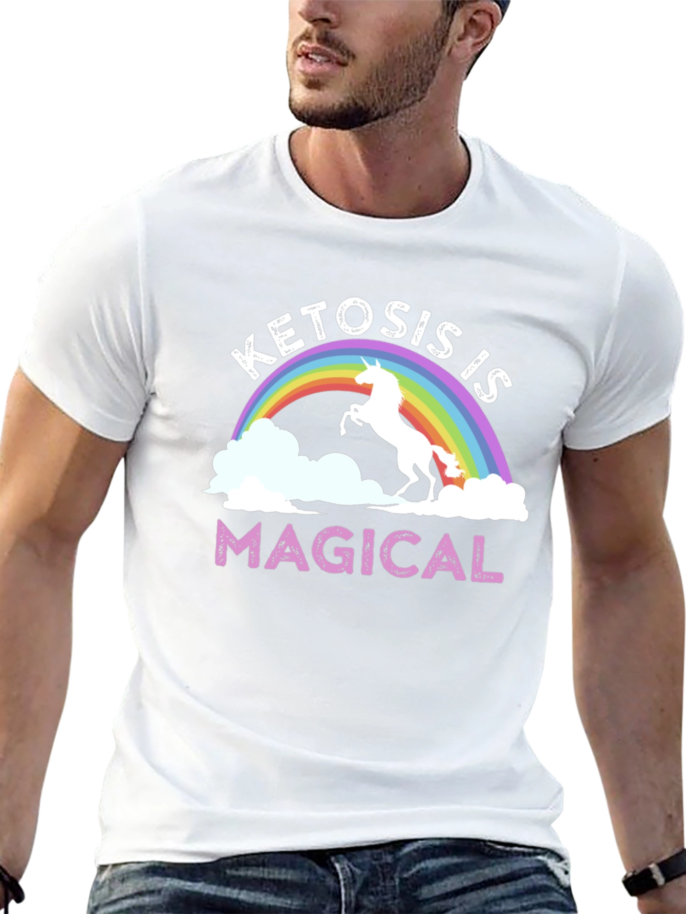 Ketosis is Magical T-Shirt Rainbow Unicorn