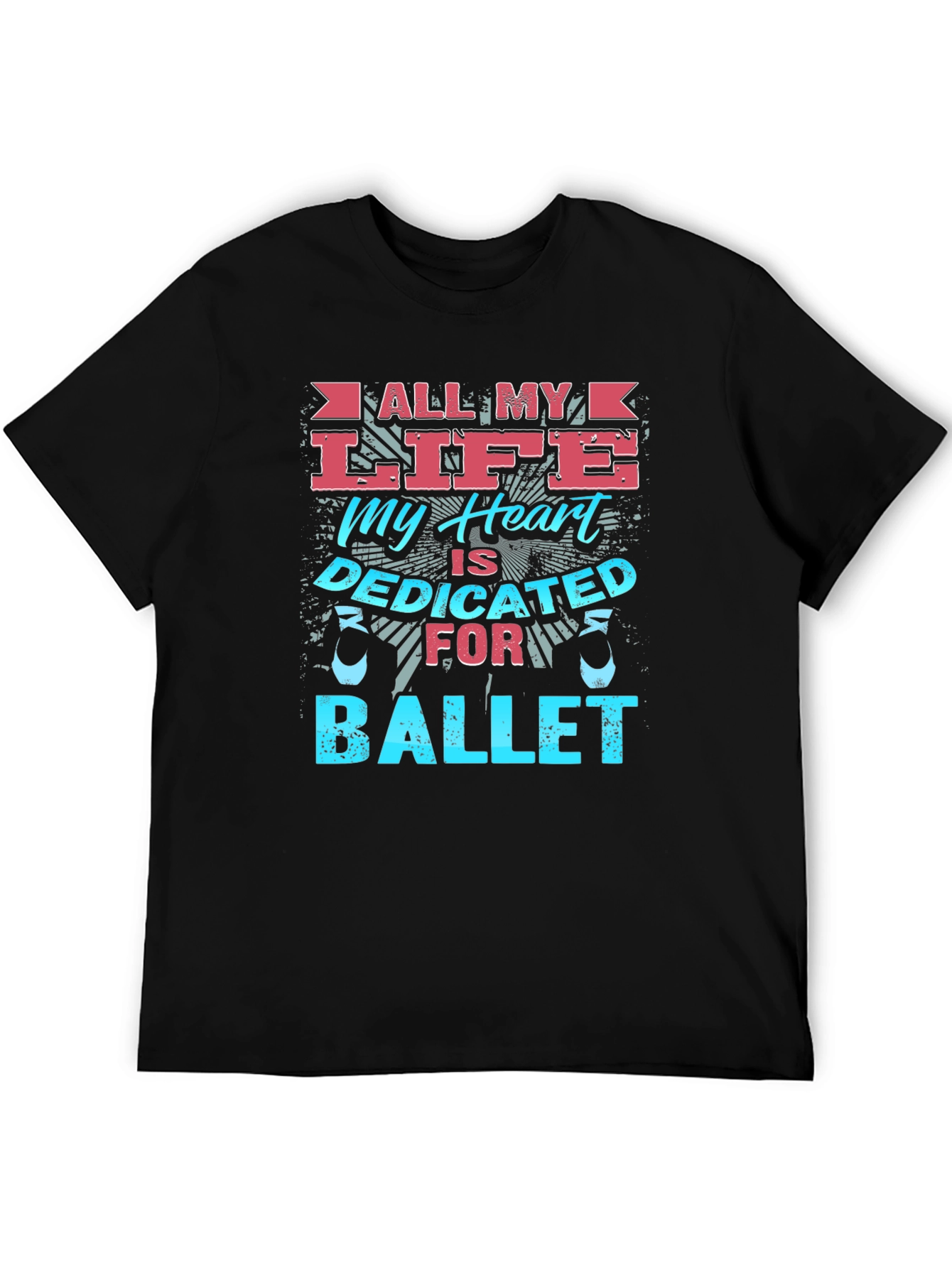 Ballet Dedicated Heart Graphic T-Shirt