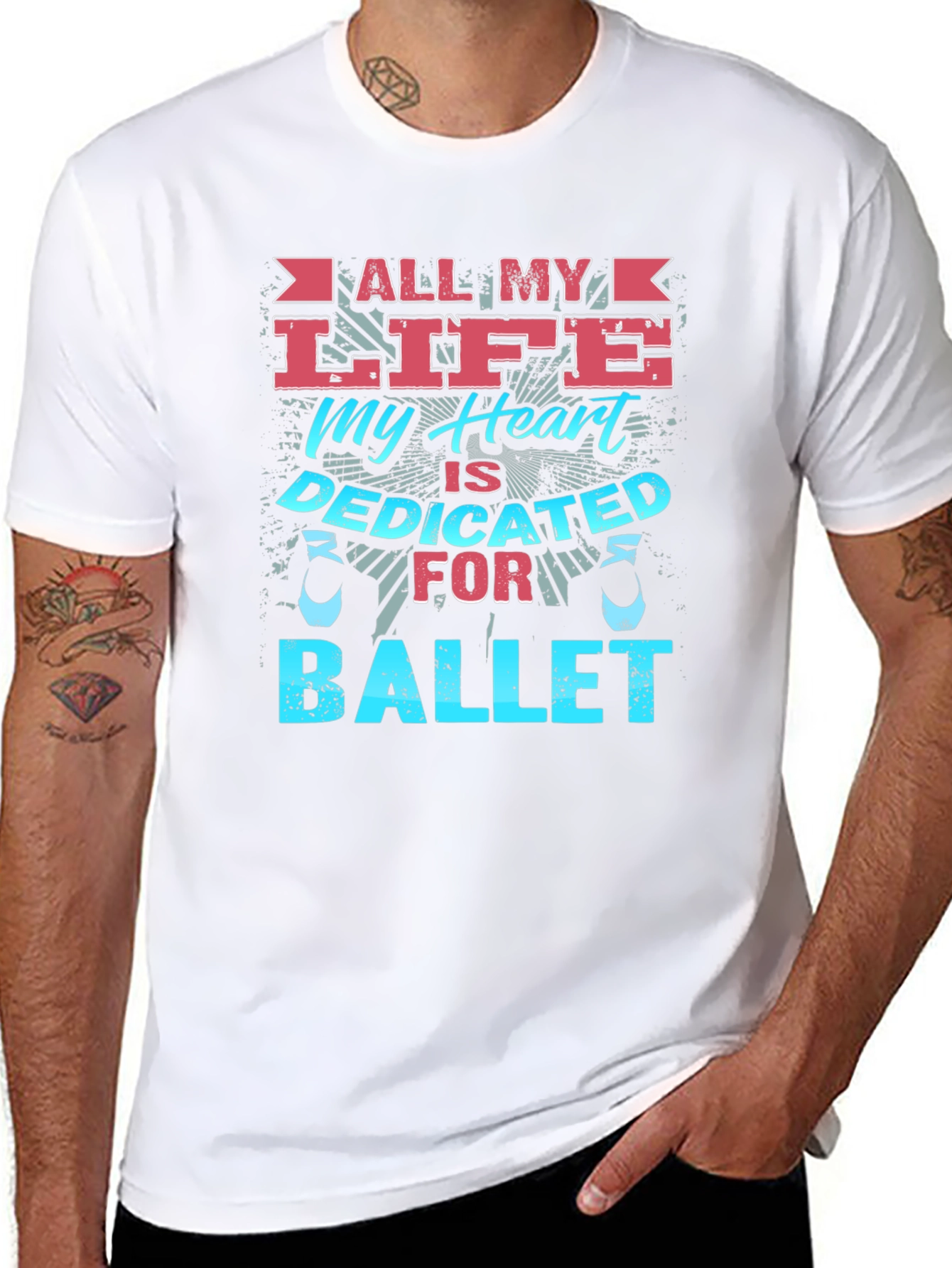 Ballet Dedicated Heart Graphic T-Shirt