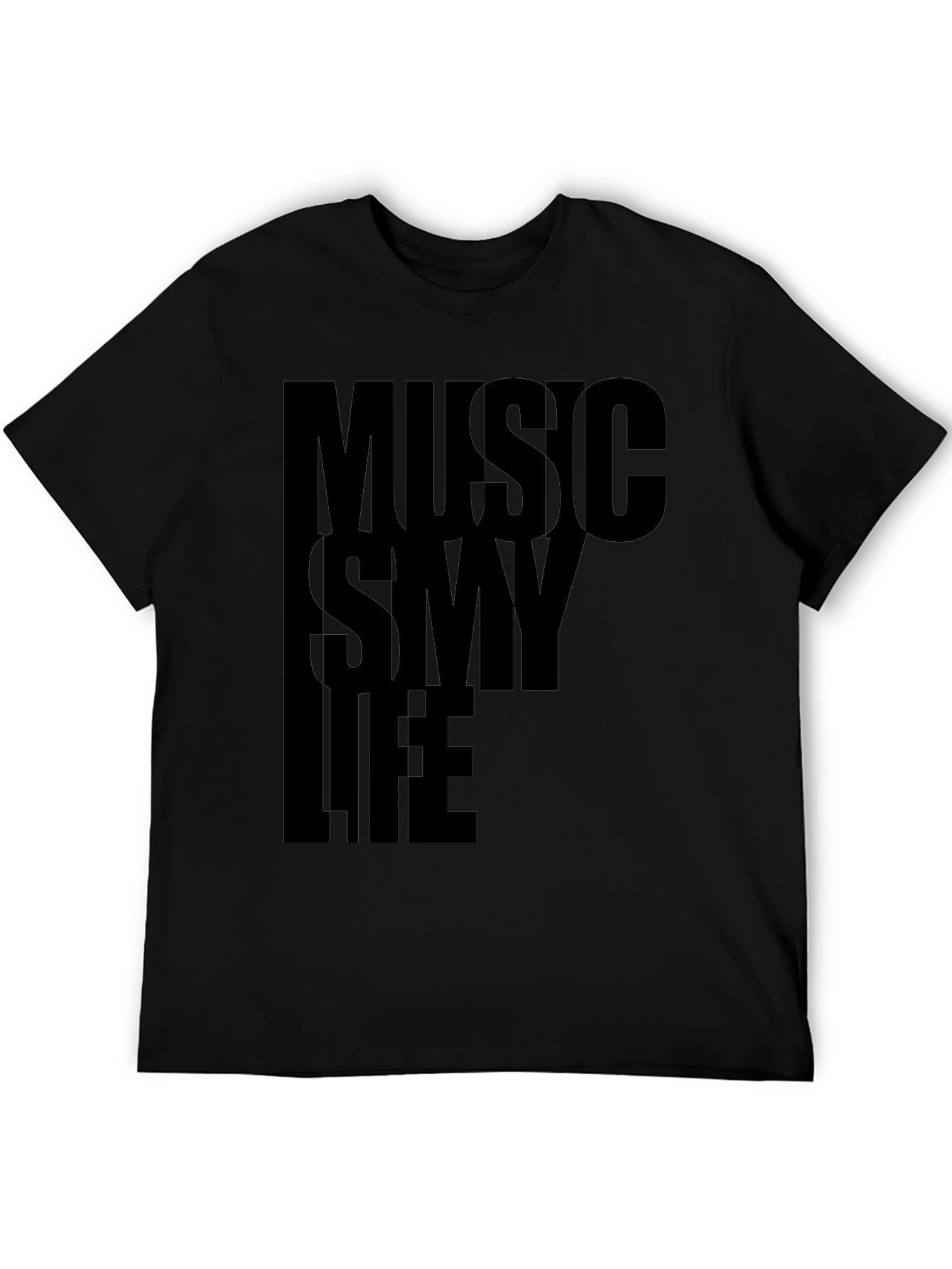 Music Is My Life Graphic Tee - Black