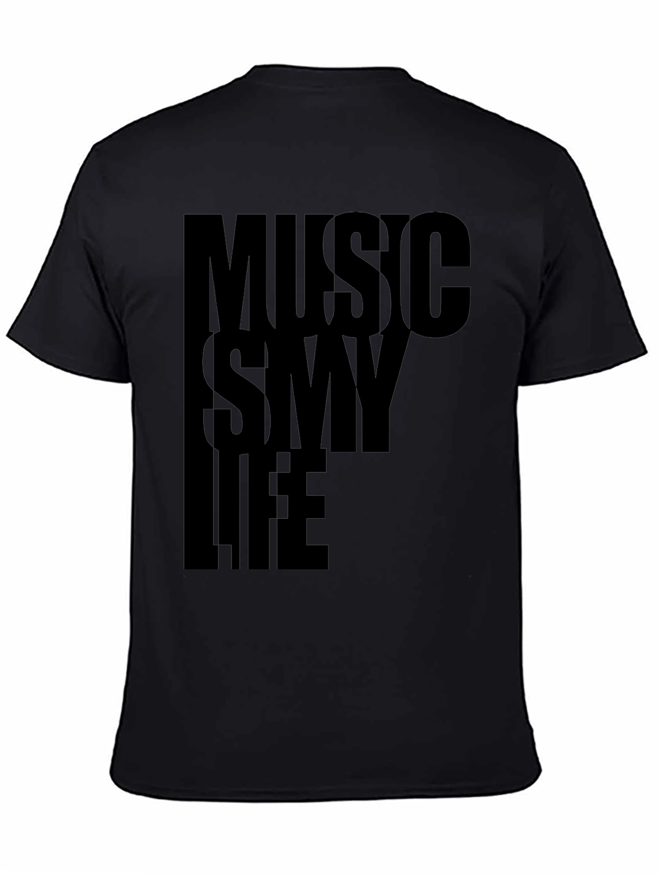 Music Is My Life Graphic Tee - Black
