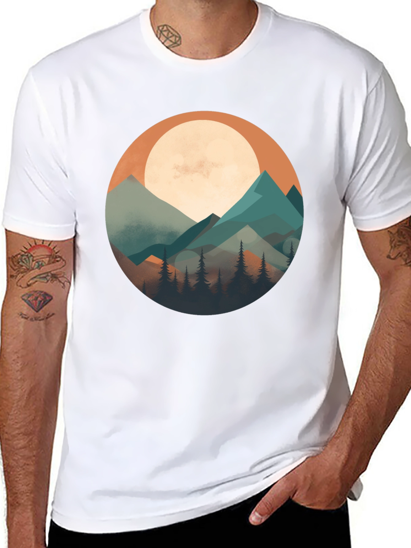 Mountain Scene Graphic Tee
